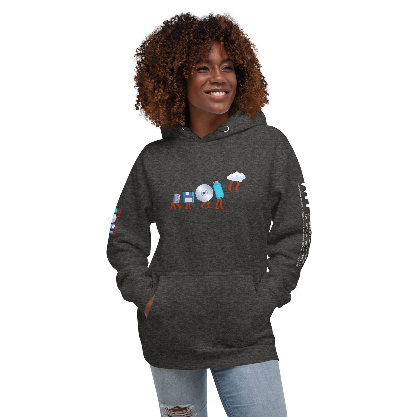 Evolution of data storage - Unisex Hoodie by DarkByteGear