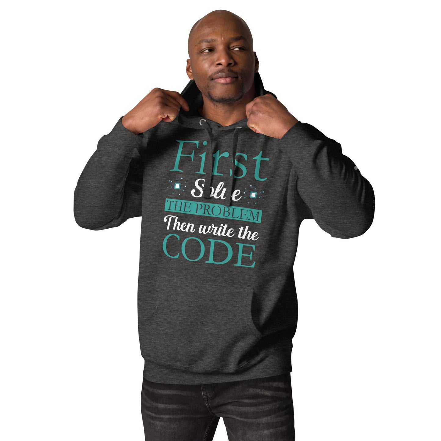 First, Solve the problem; then, Write the code V3 - Unisex Hoodie by DarkByteGear