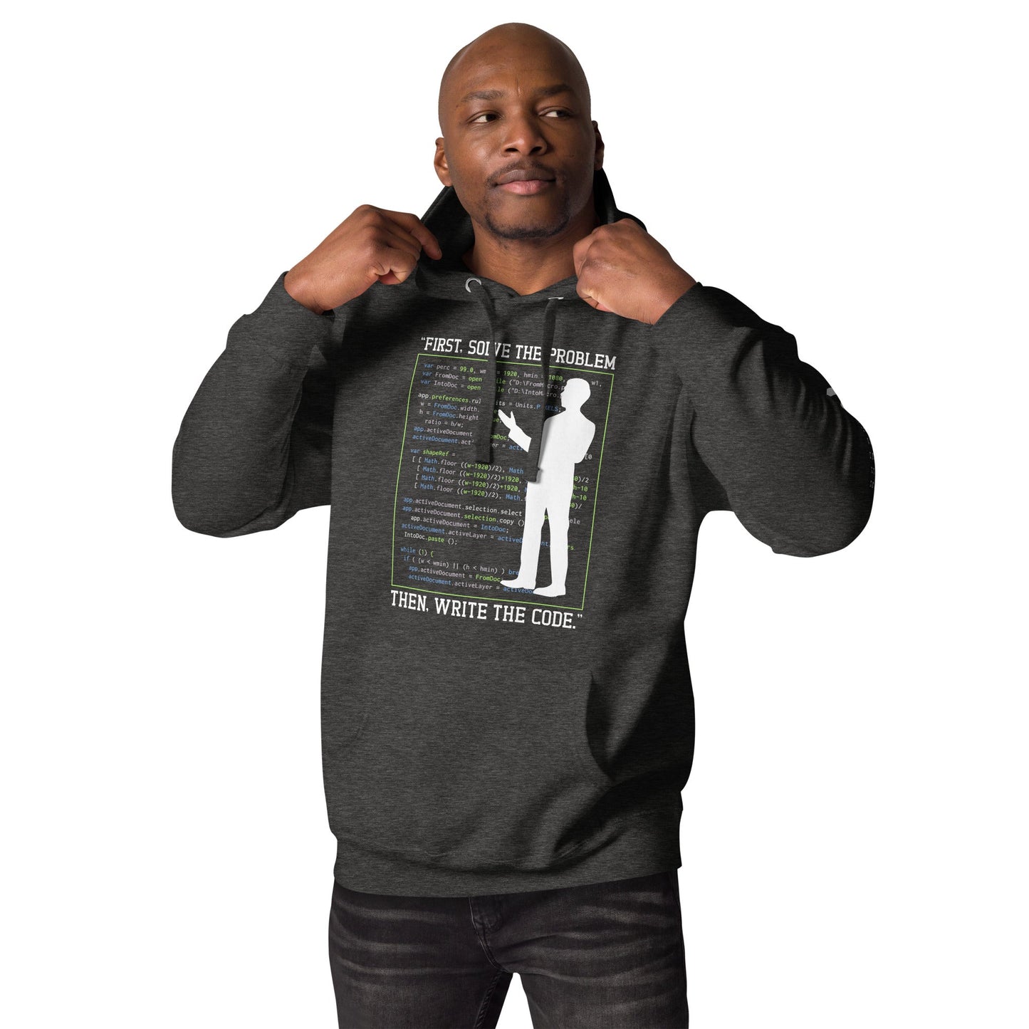 First, Solve the problem; then, Write the code V5 - Unisex Hoodie by DarkByteGear