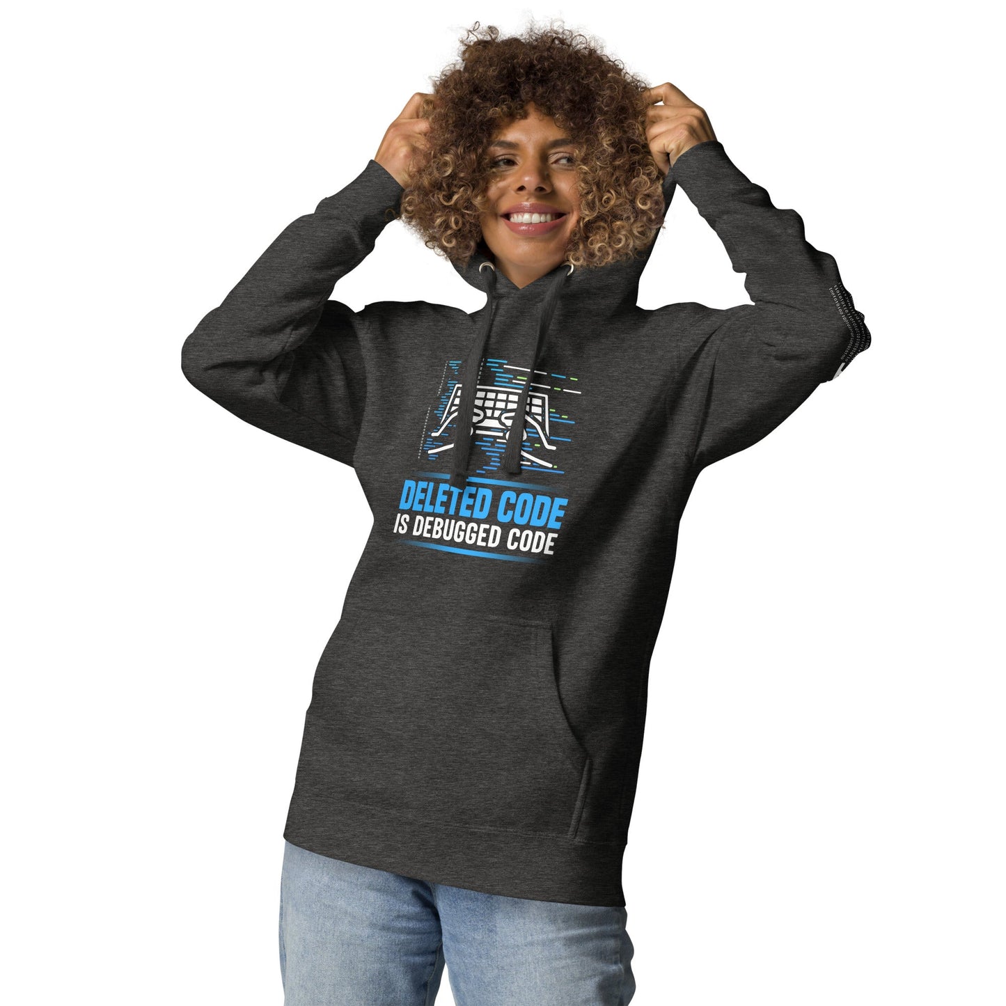 Deleted Code is Debugged Code Unisex Hoodie by DarkByteGear