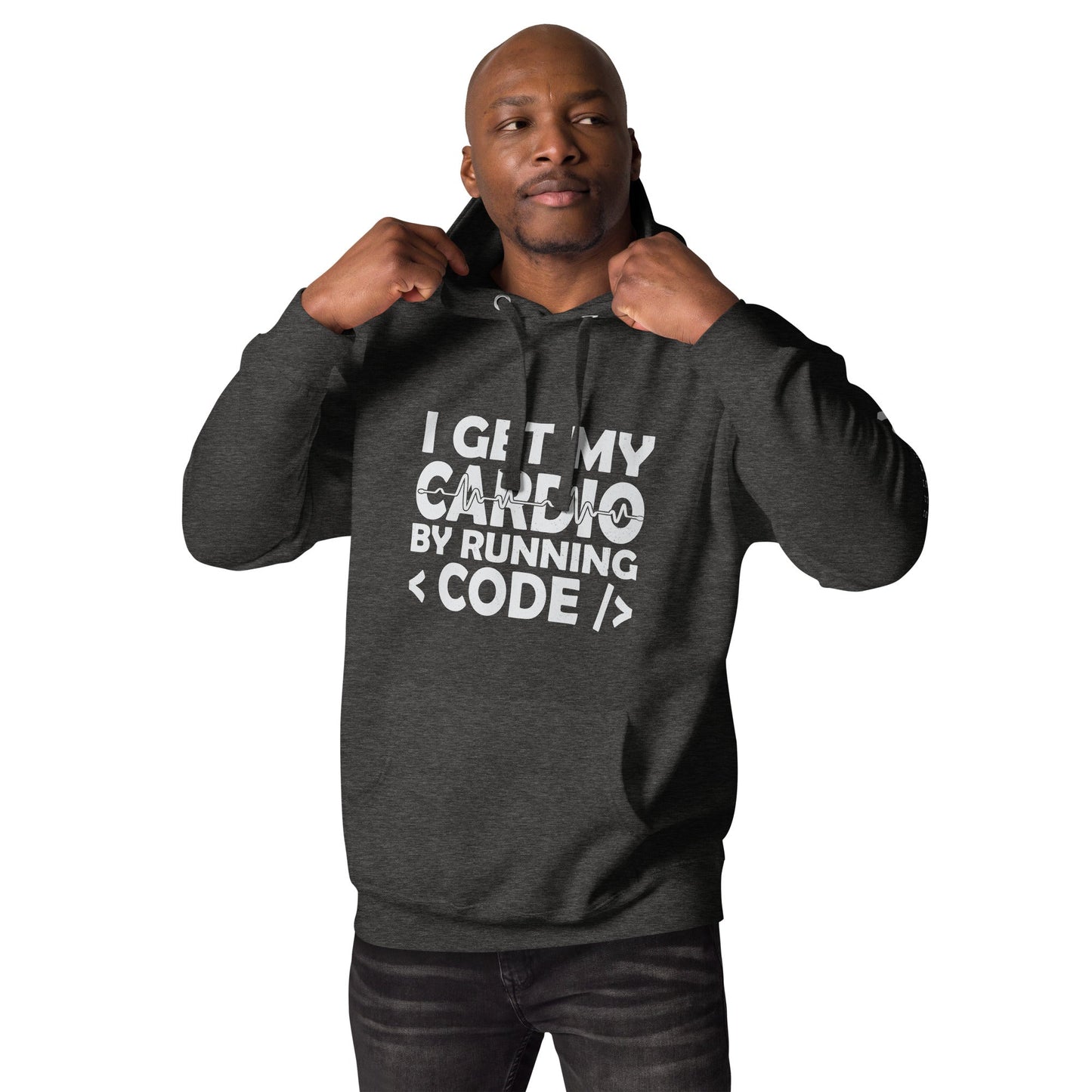 I Get my Cardio by Running Code - Unisex Hoodie by DarkByteGear
