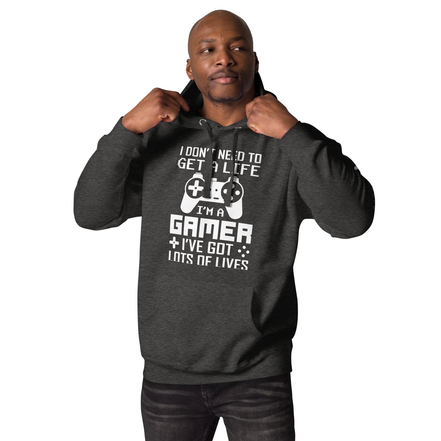 I don't need to get a life, I've already got lots of lives - Unisex Hoodie by DarkByteGear