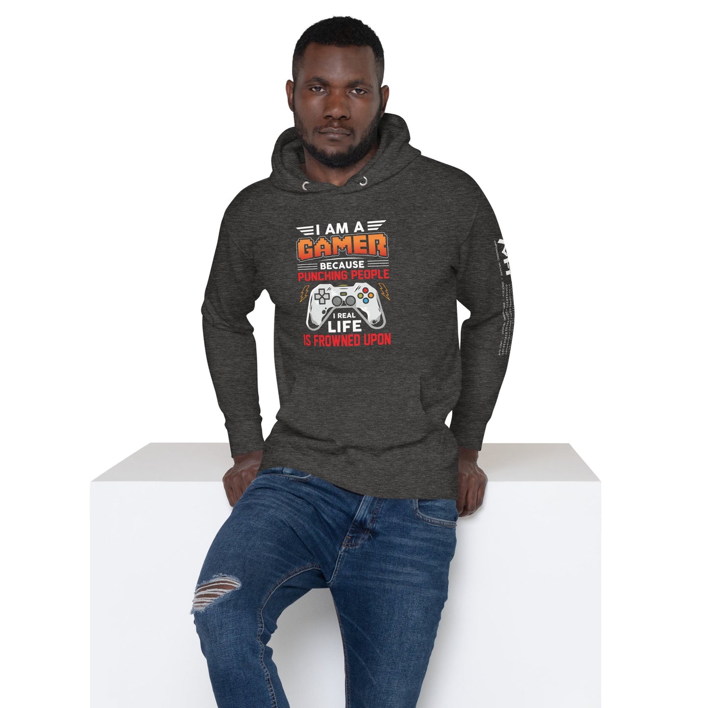 I am a Gamer because Punching people in real life is frowned upon - Unisex Hoodie by DarkByteGear