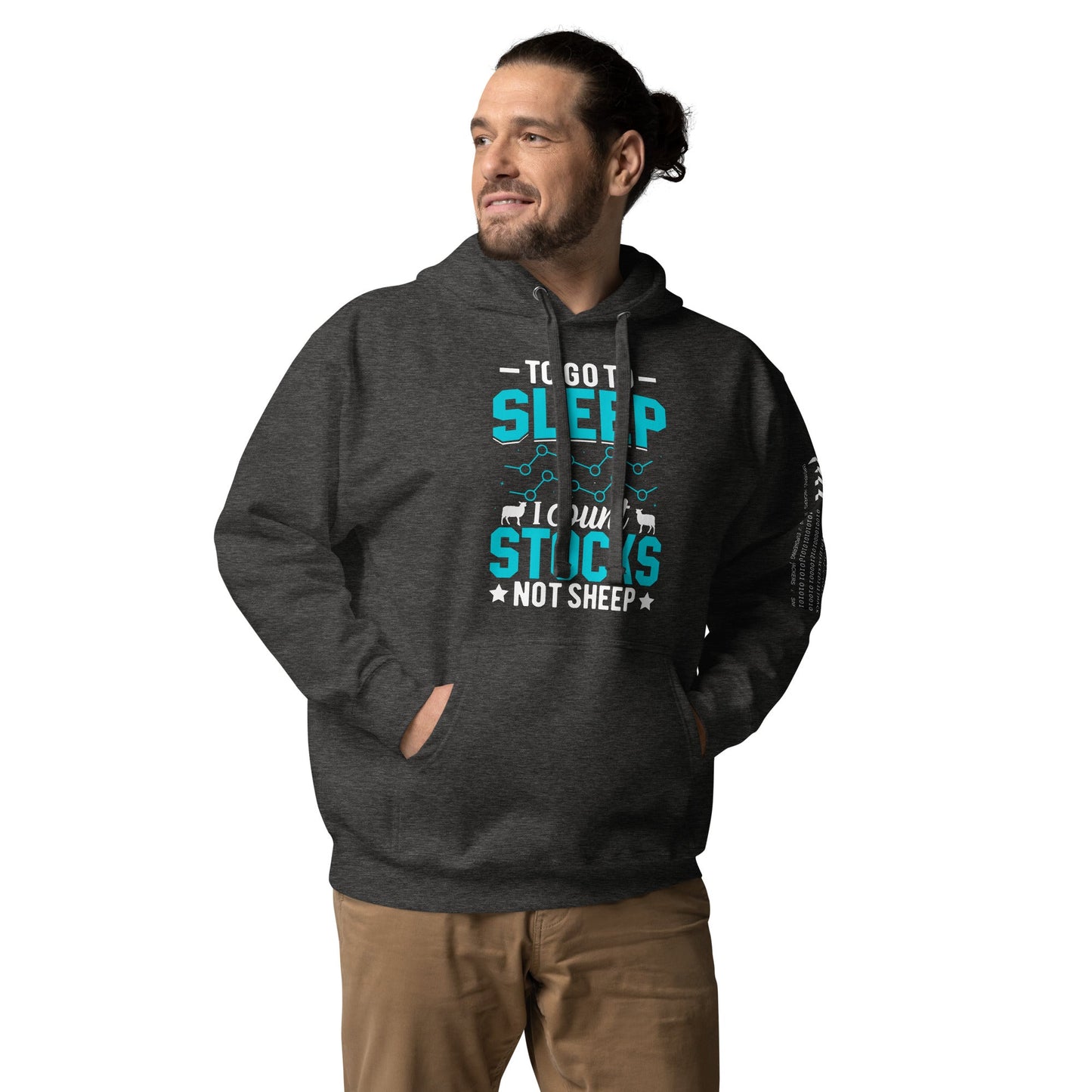 To go to sleep, I count stocks not sheep (DB) - Unisex Hoodie by DarkByteGear