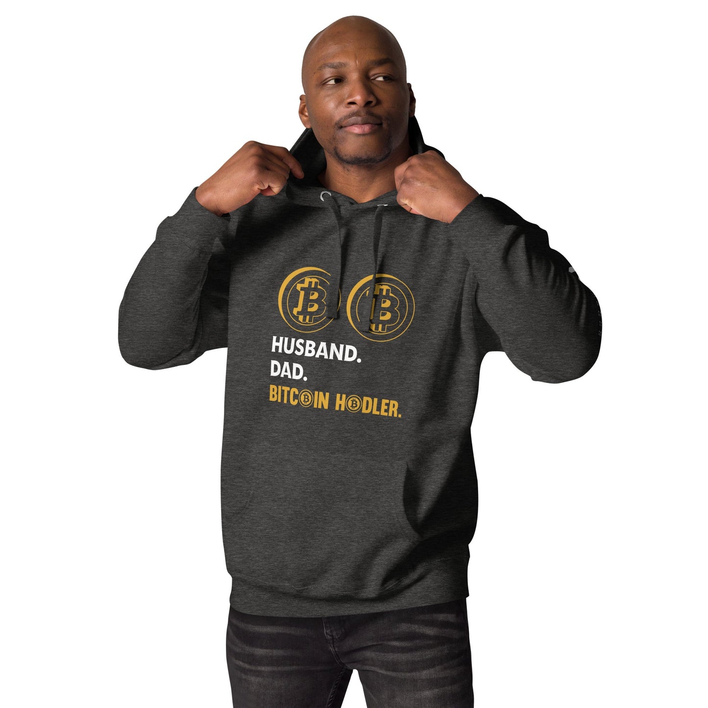 Husband, Dad, Bitcoin Holder Unisex Hoodie by DarkByteGear