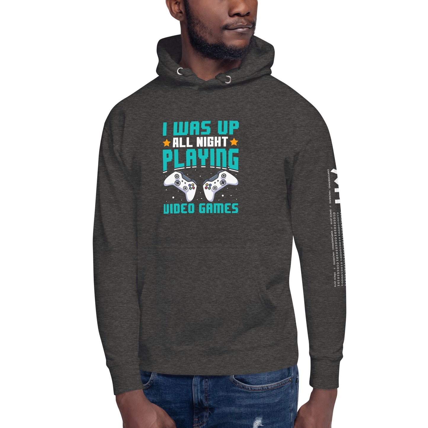 I was up all night playing Video Games Rima - Unisex Hoodie by DarkByteGear