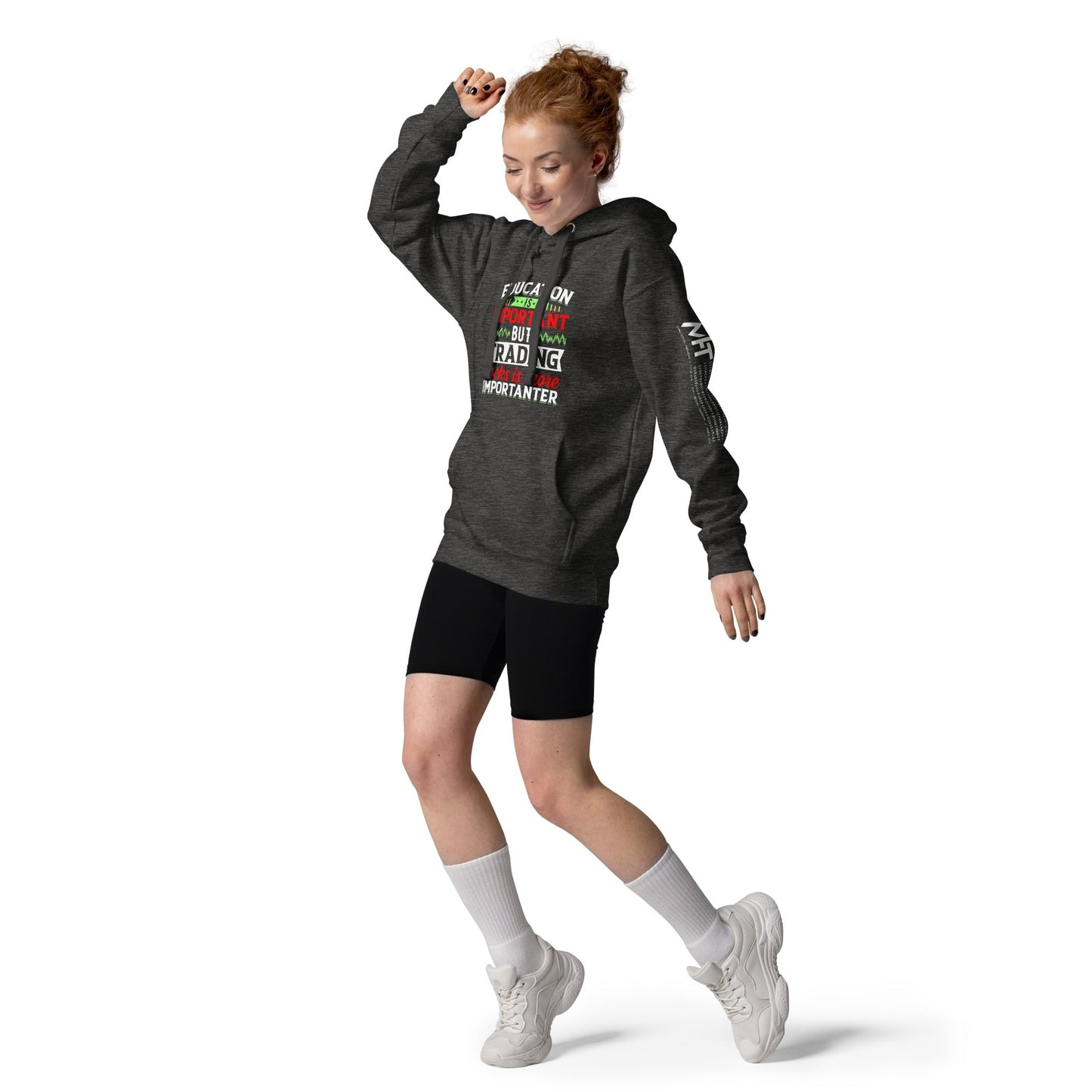 Education is important but trading stocks is more importanter - Unisex Hoodie by DarkByteGear