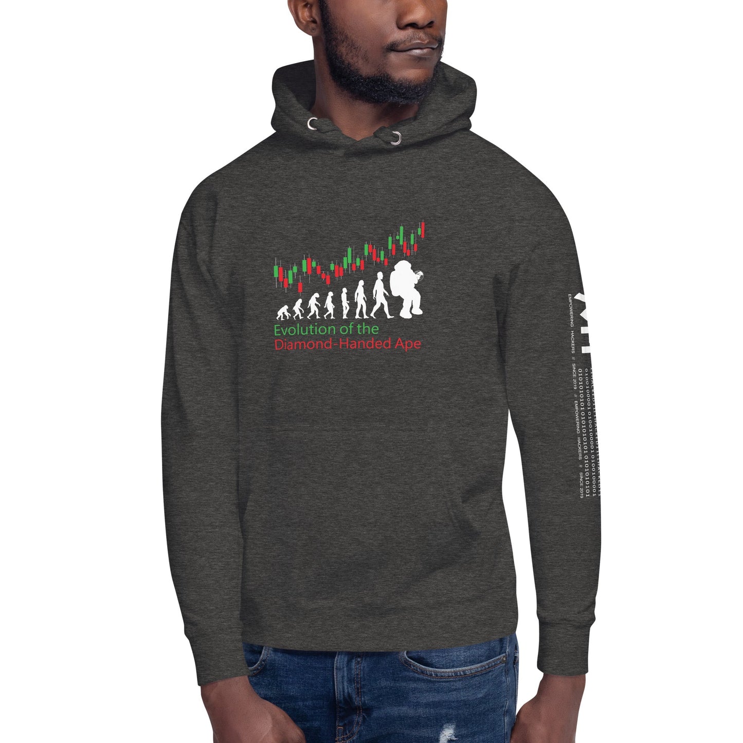 Evolution of the Diamond-handed Ape - Unisex Hoodie by DarkByteGear