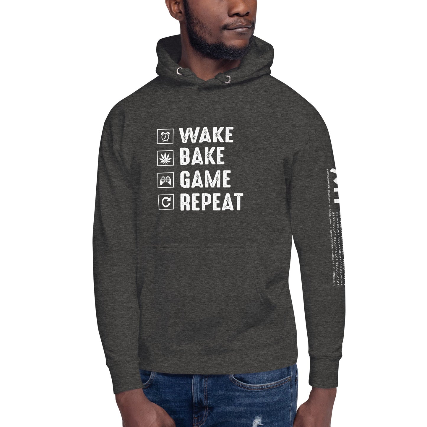 Wake, Bake, Game, Repeat Rima 13 - Unisex Hoodie by DarkByteGear
