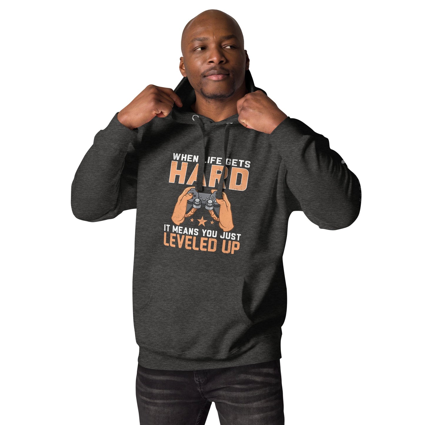 When life Gets hard, it Means you are leveled up - Unisex Hoodie by DarkByteGear