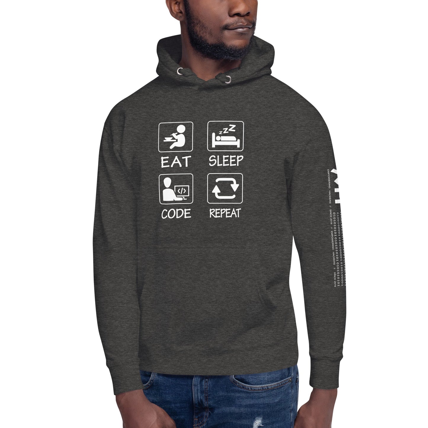 Eat, Sleep, Code, Repeat V1 - Unisex Hoodie by DarkByteGear