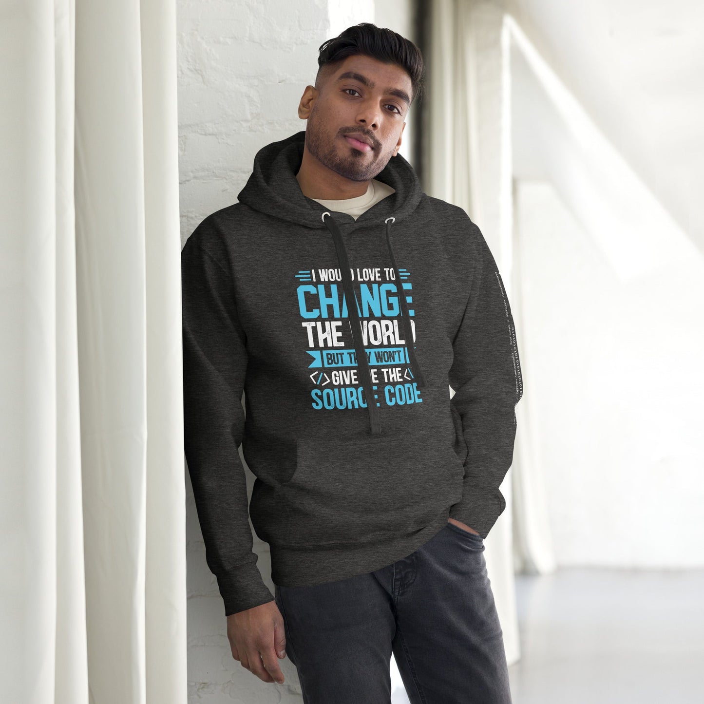 I would Love to Change the world, but they won't Give me the Source Code V1 - Unisex Hoodie by DarkByteGear