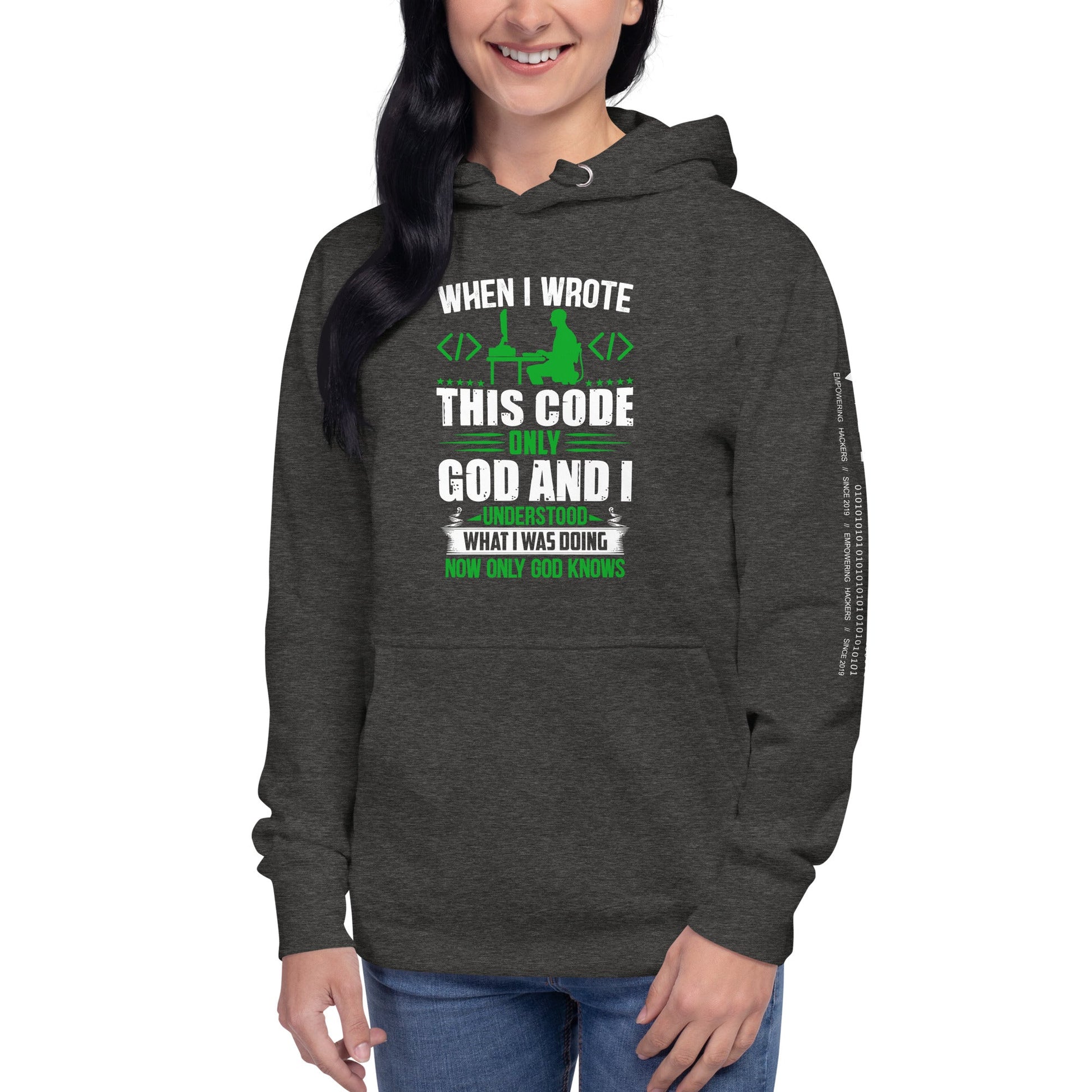 When I Wrote this code, only God and I Understood - Unisex Hoodie by DarkByteGear