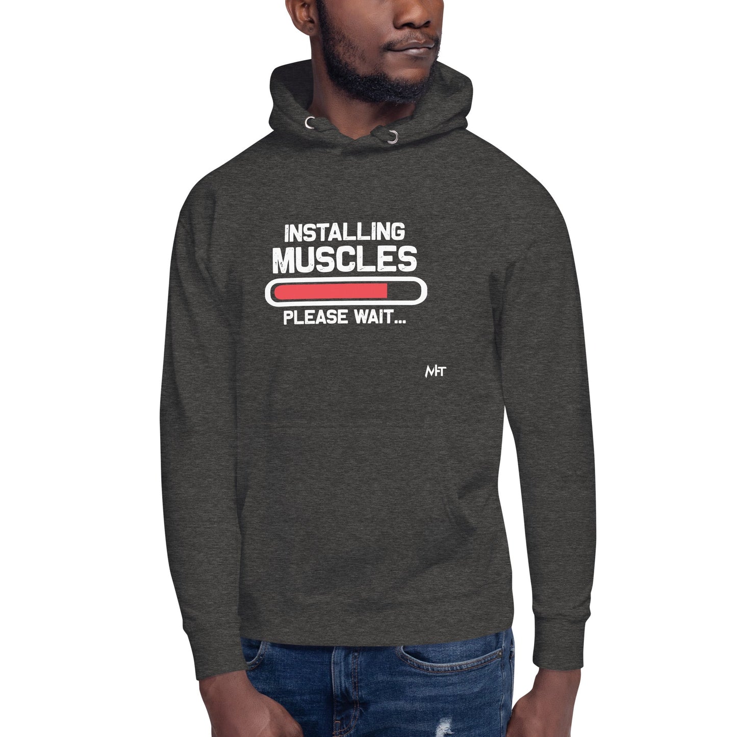 Installing Muscles Please Wait.... - Unisex Hoodie by DarkByteGear