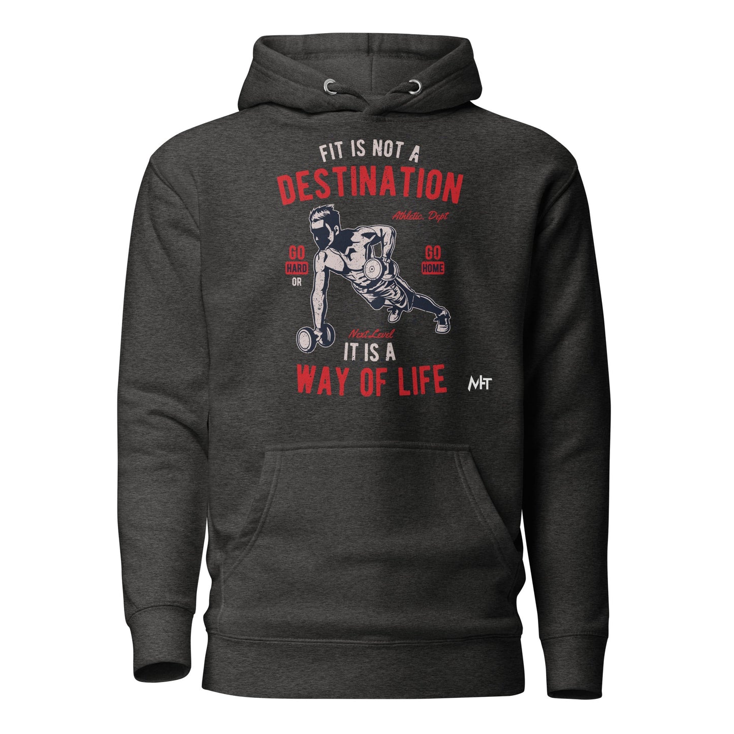 Fit is not a destination: it is a way of life - Unisex Hoodie by DarkByteGear