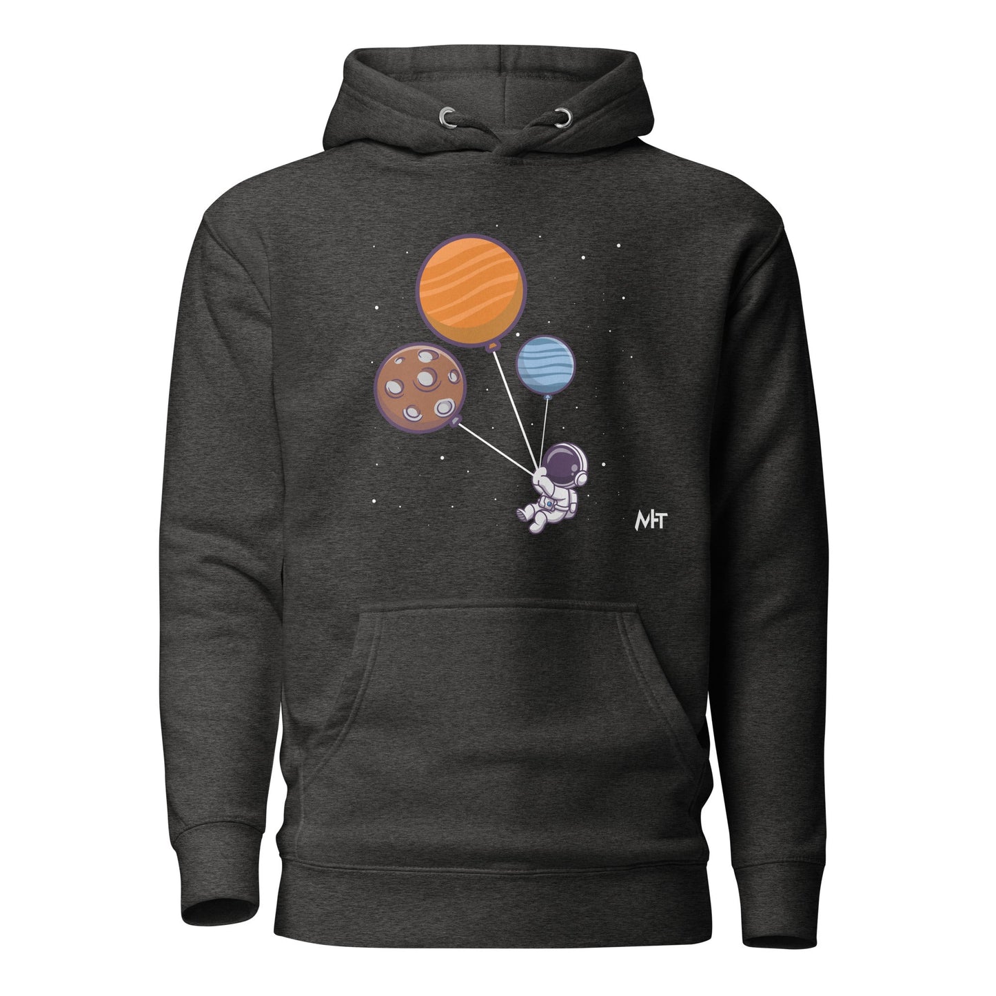 Astronaut with Balloons in Space - Unisex Hoodie by DarkByteGear