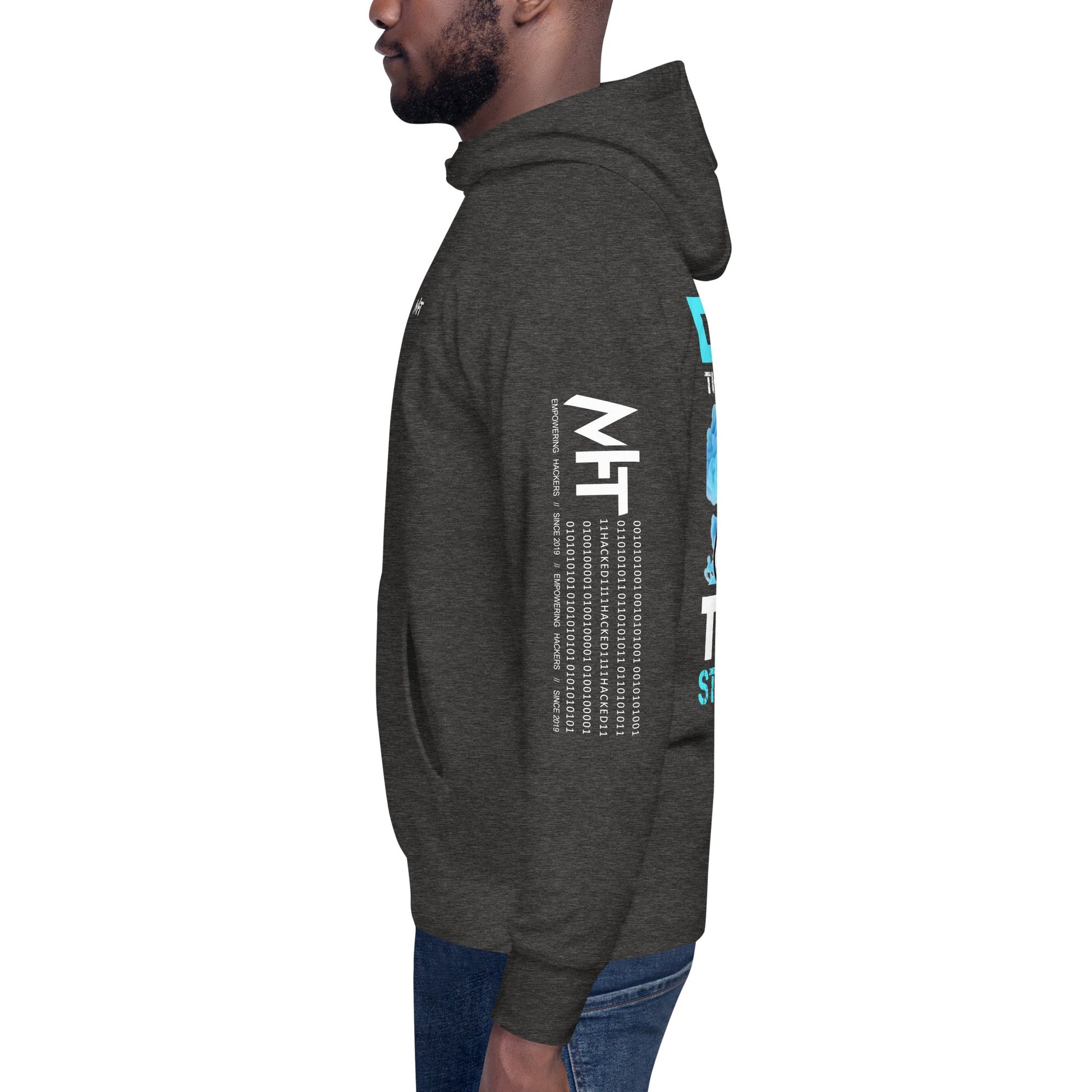 Gaming is the only Legal Place - Blue V Unisex Hoodie ( Back Print ) by DarkByteGear