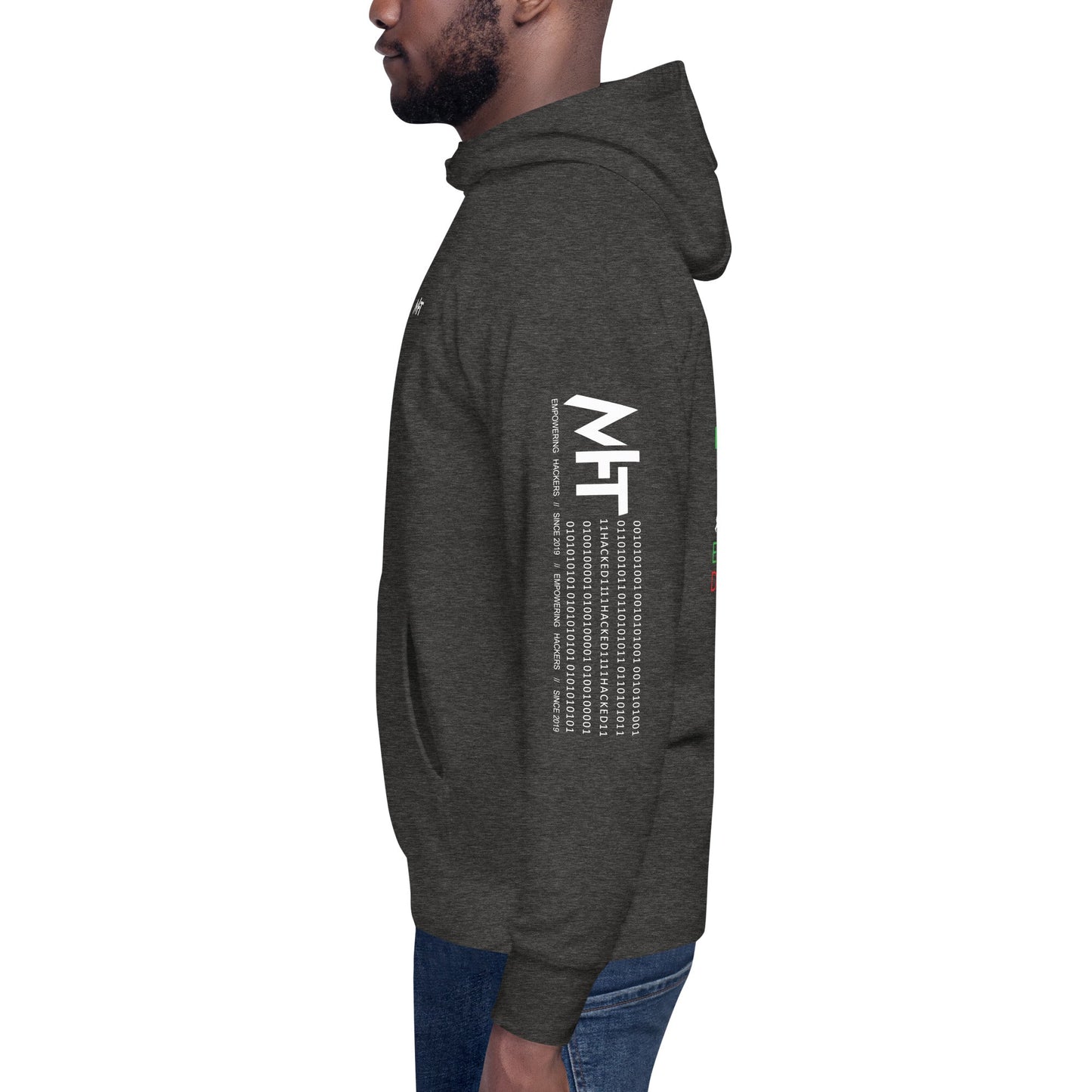 Evolution of the Diamond-handed Ape - Unisex Hoodie ( Back Print ) by DarkByteGear