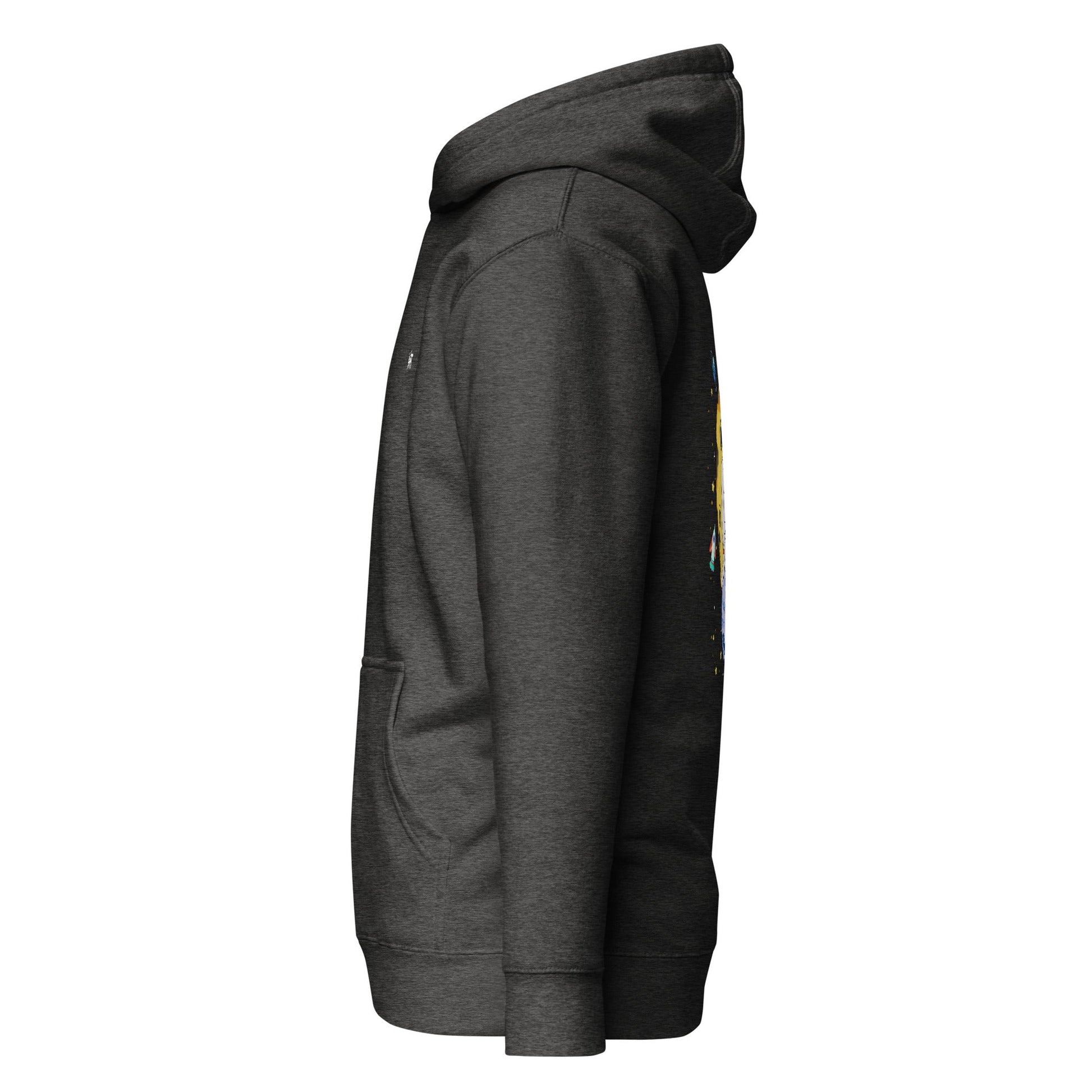 Astranaut catching stars - Unisex Hoodie ( Back Print ) by DarkByteGear