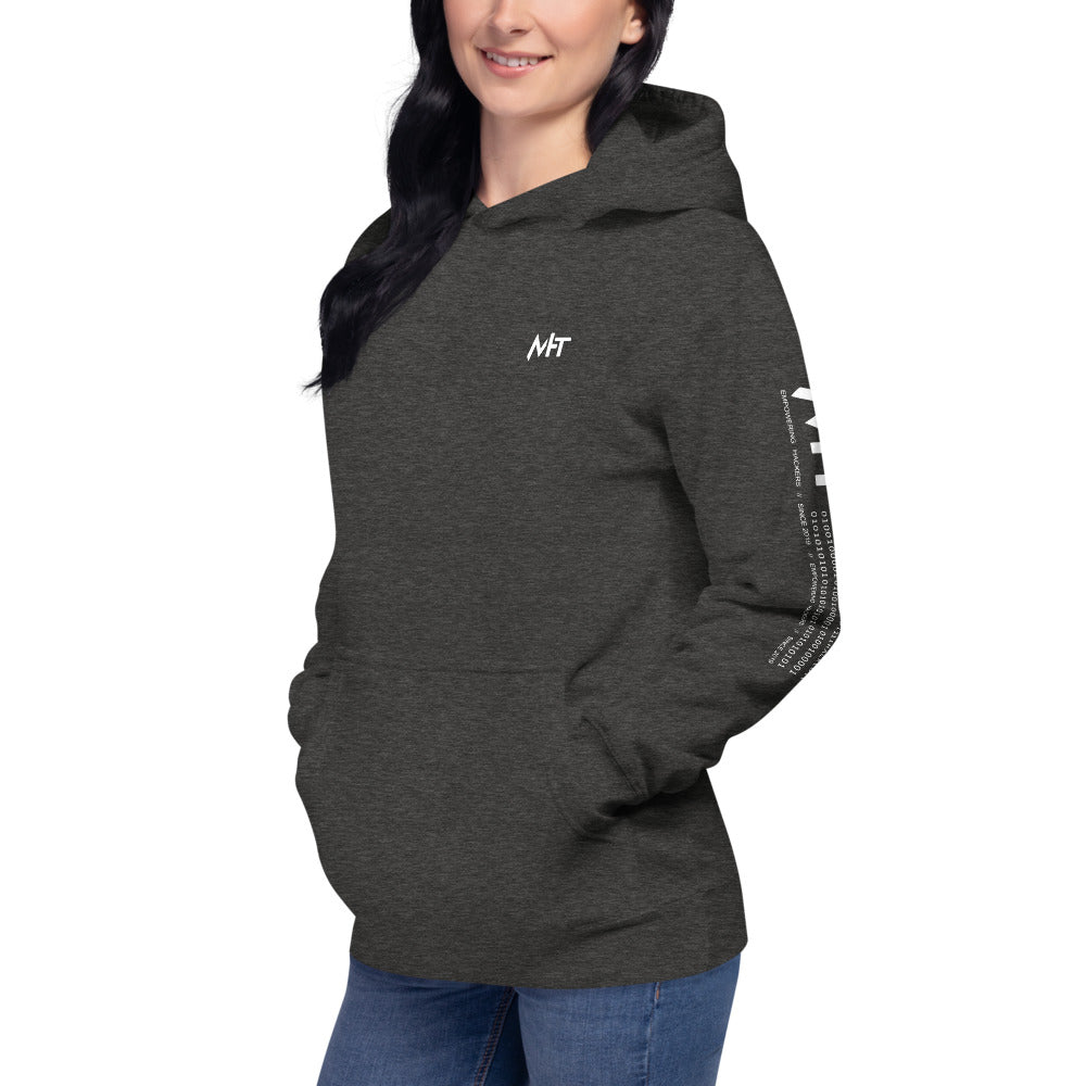 Hacking is not a crime - Unisex Hoodie (back print) by DarkByteGear
