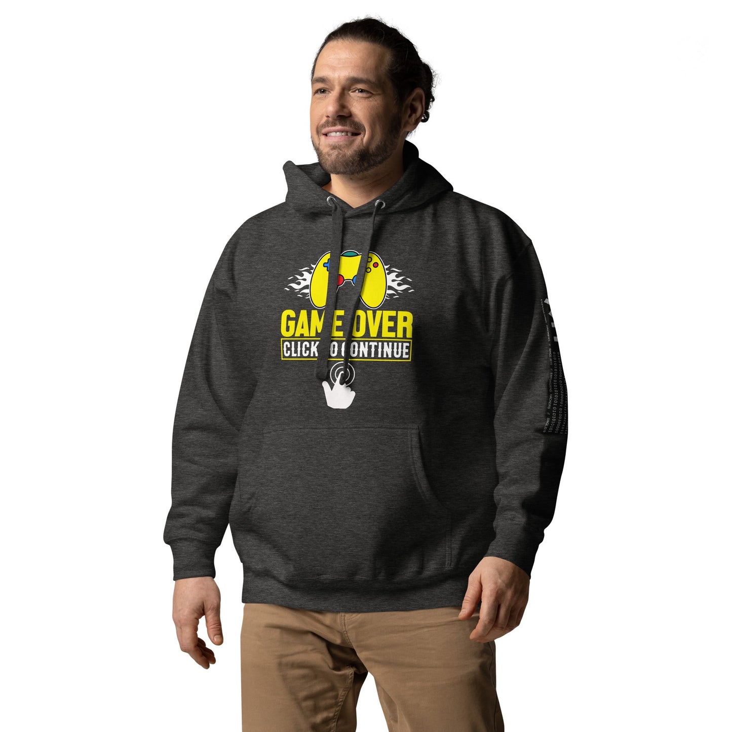 Game Over Click to Continue - Unisex Hoodie by DarkByteGear
