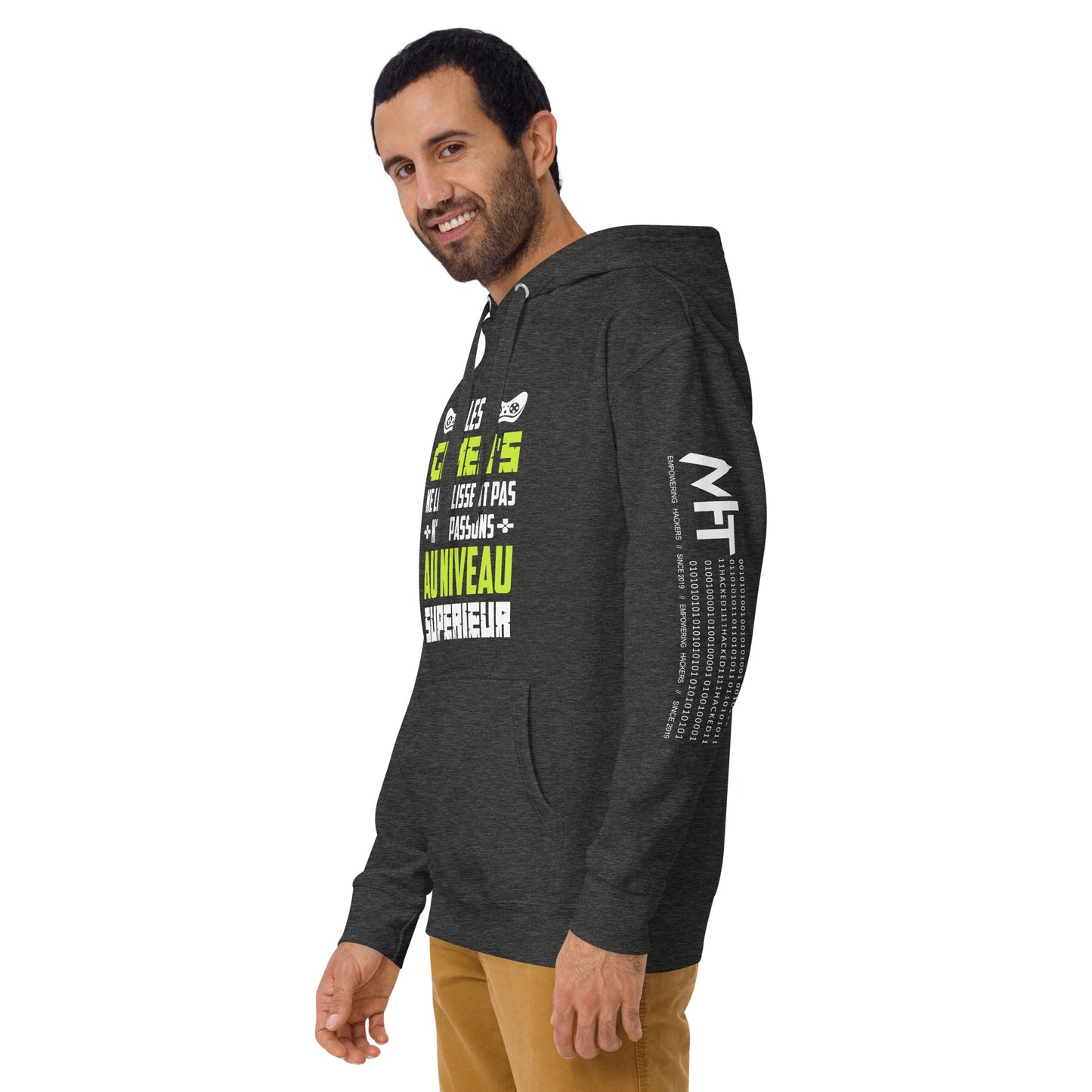 Les Gamer's Au Niveau Unisex Hoodie by DarkByteGear