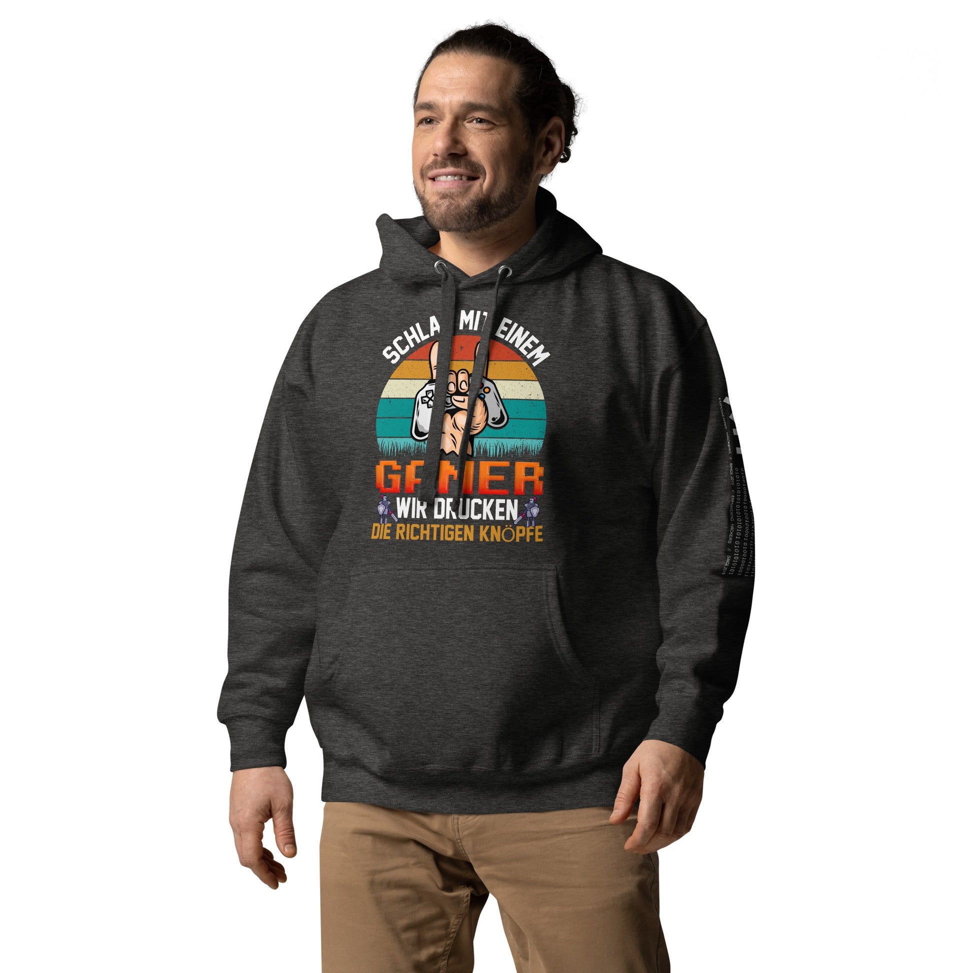 SCHLAF MIT EINEM GAMER WIR DRUCKEN DIE RICHTIGEN KNOPFE - Unisex Hoodie by DarkByteGear