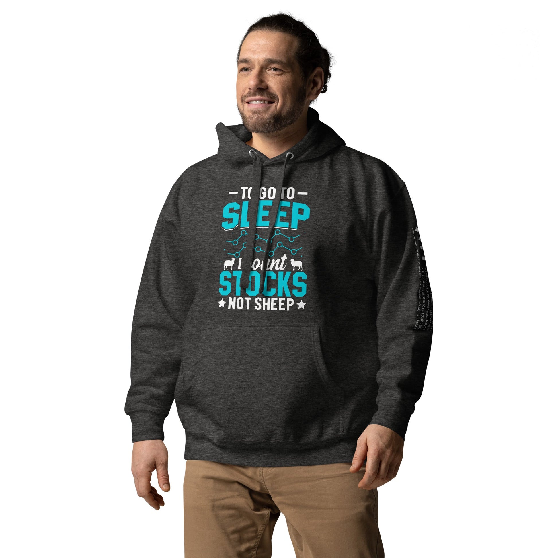 To go to sleep, I count stocks not sheep (DB) - Unisex Hoodie by DarkByteGear