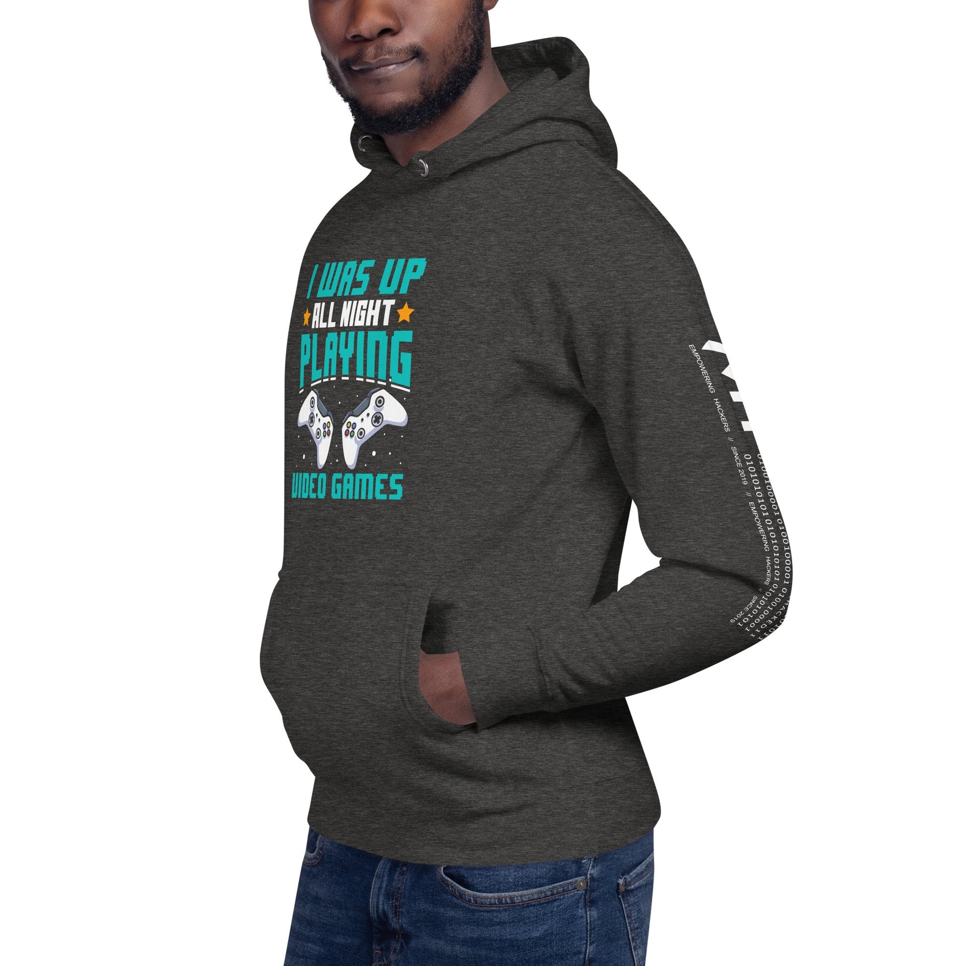 I was up all night playing Video Games Rima - Unisex Hoodie by DarkByteGear