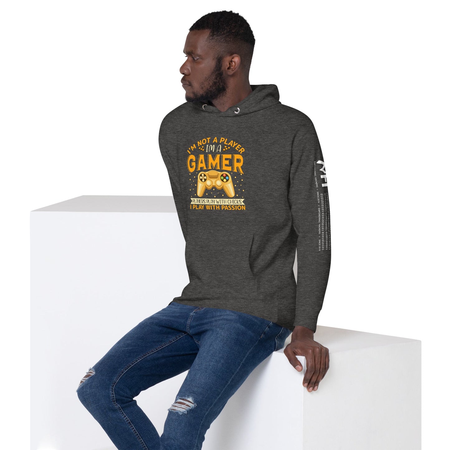 I am not a Player, I am a Gamer; Player plays with Chicks, I play with Passion - Unisex Hoodie by DarkByteGear