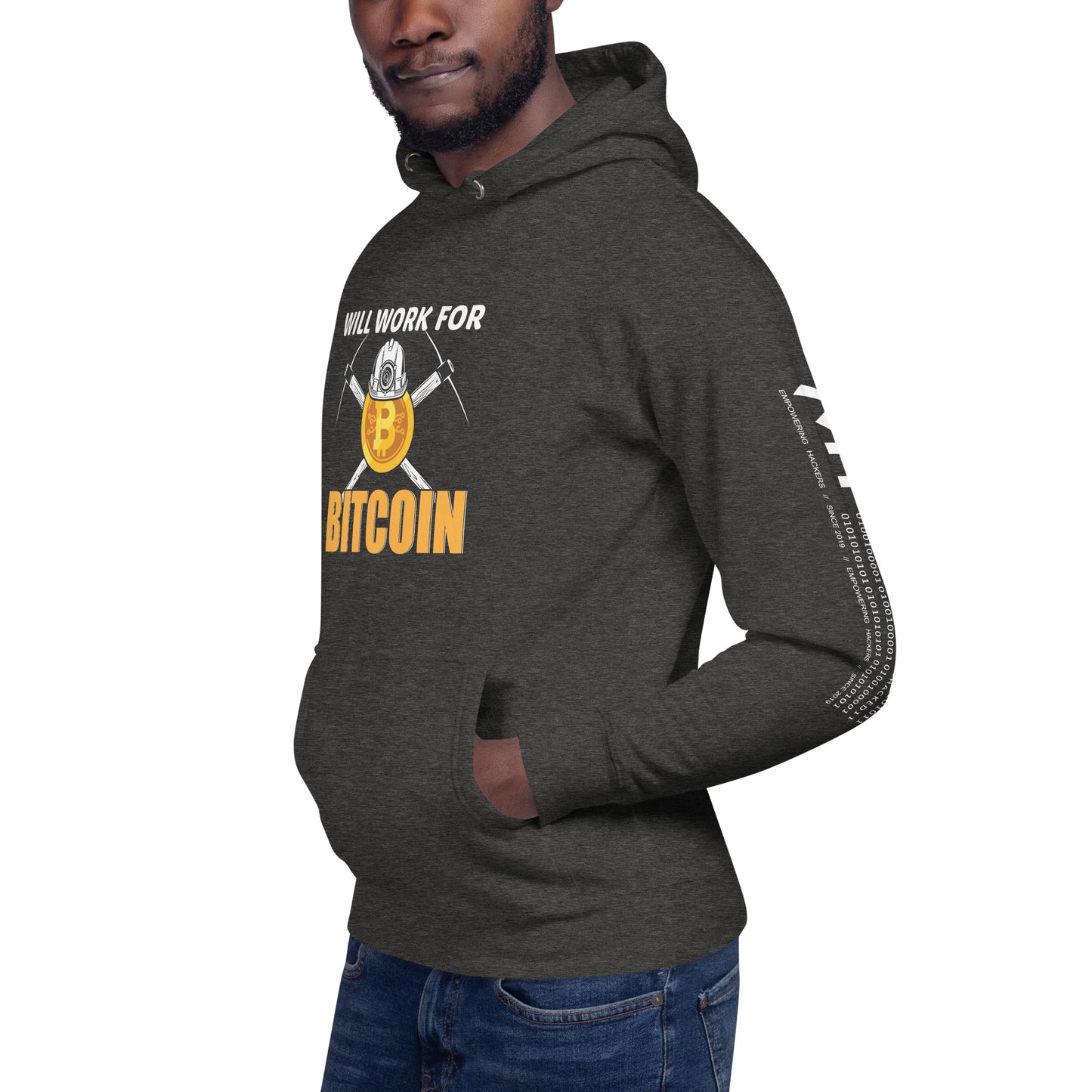 Will Work for Bitcoin - Unisex Hoodie by DarkByteGear