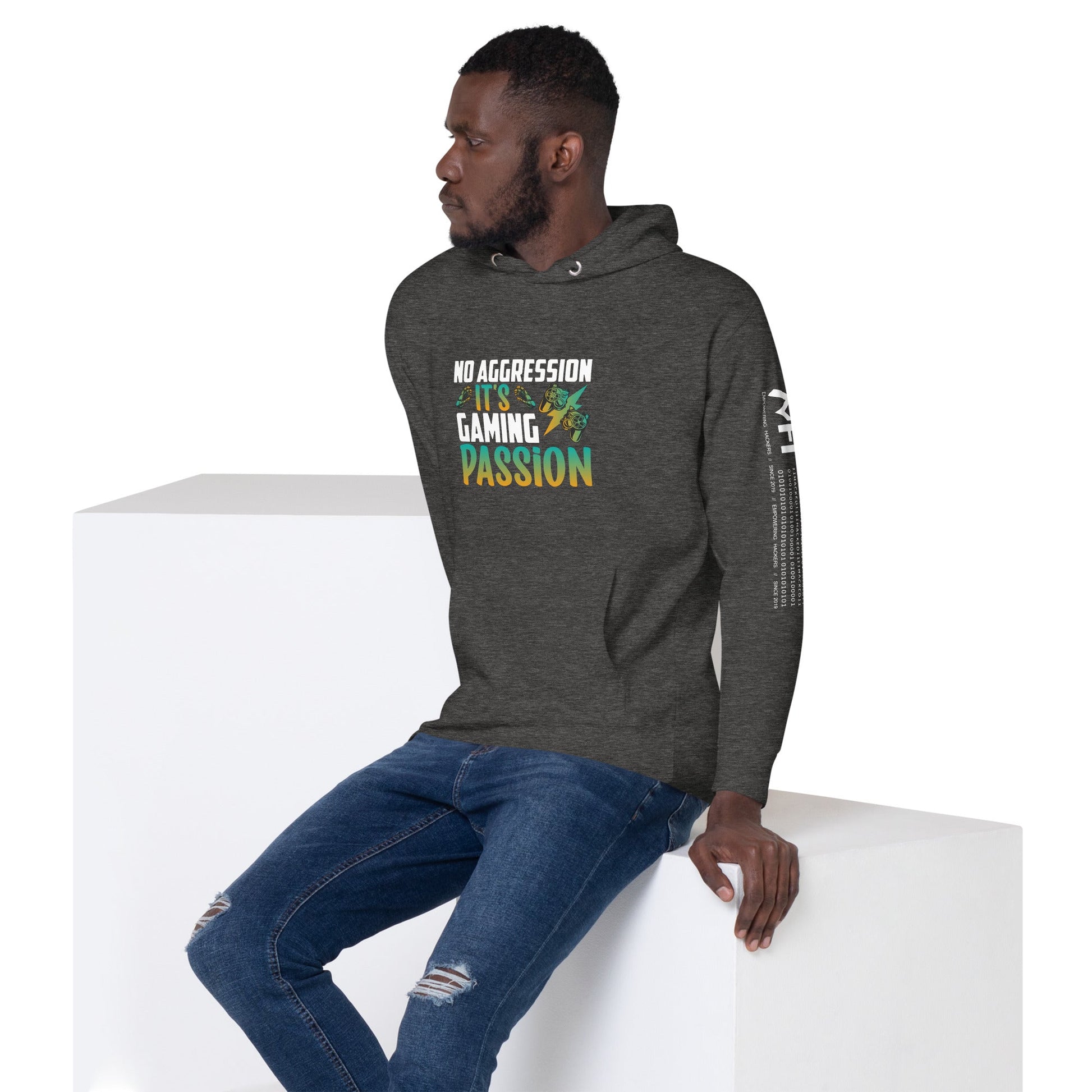 No Aggression, It's Gaming Passion - Unisex Hoodie by DarkByteGear