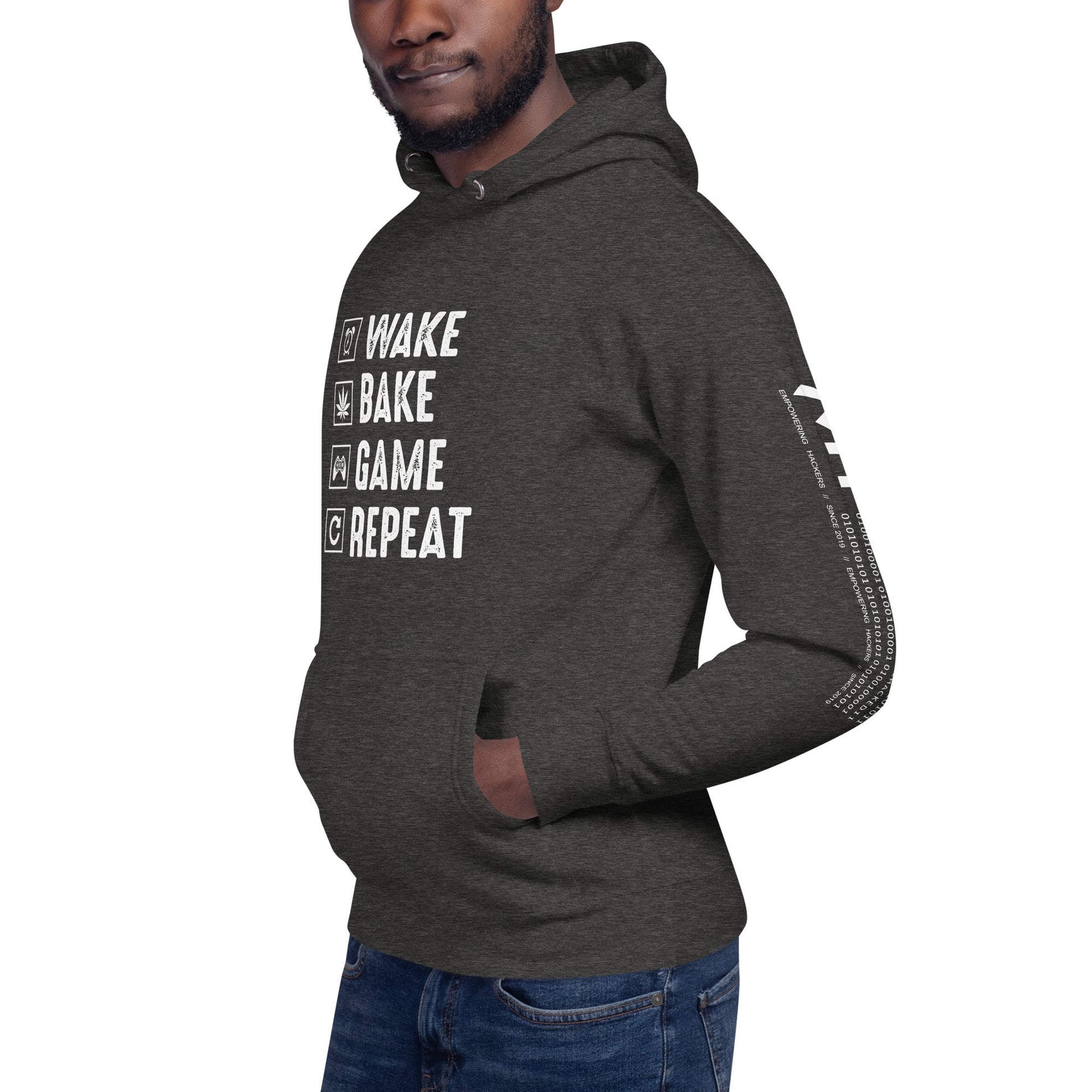 Wake, Bake, Game, Repeat Rima 13 - Unisex Hoodie by DarkByteGear
