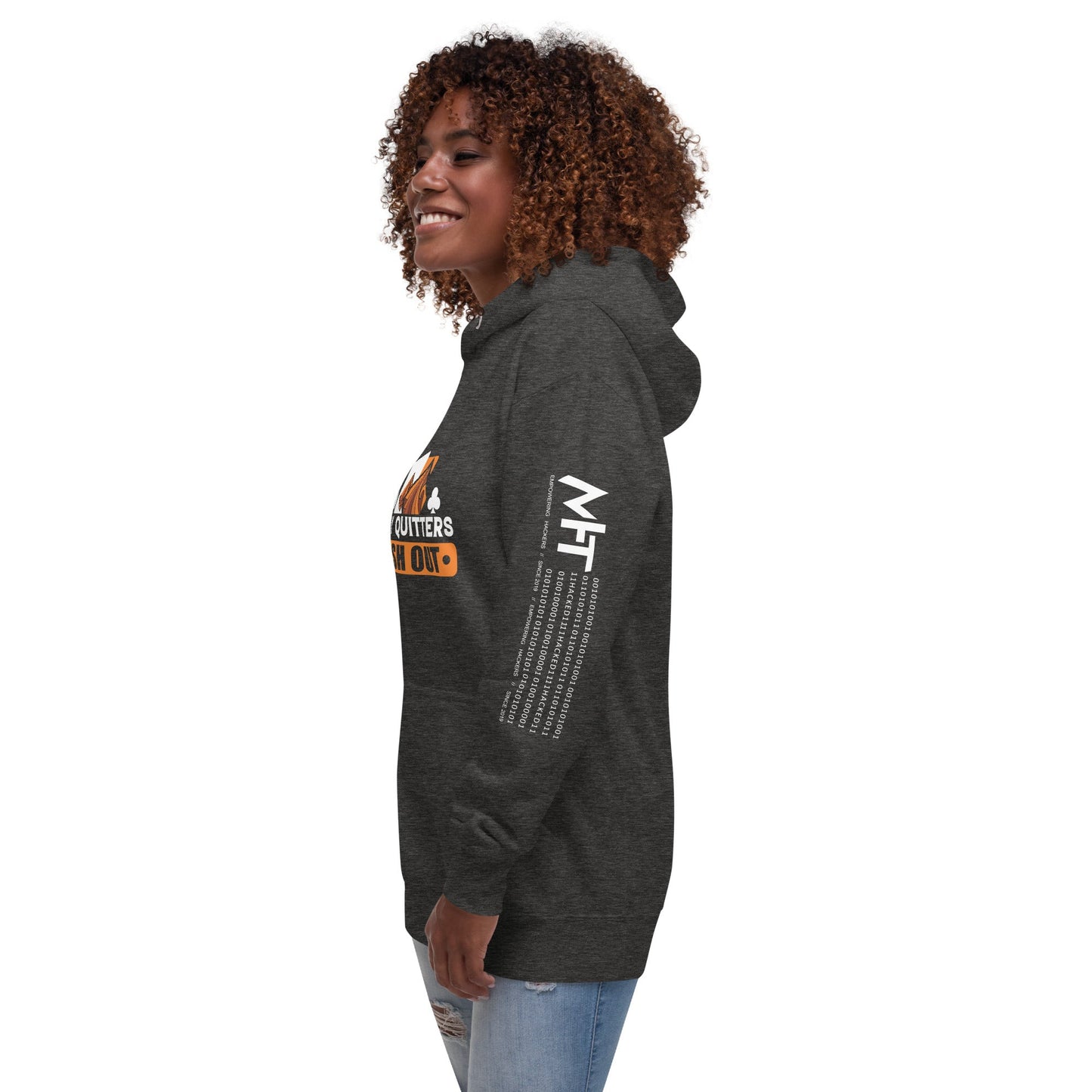 Only Quitters Cash Out - Unisex Hoodie by DarkByteGear