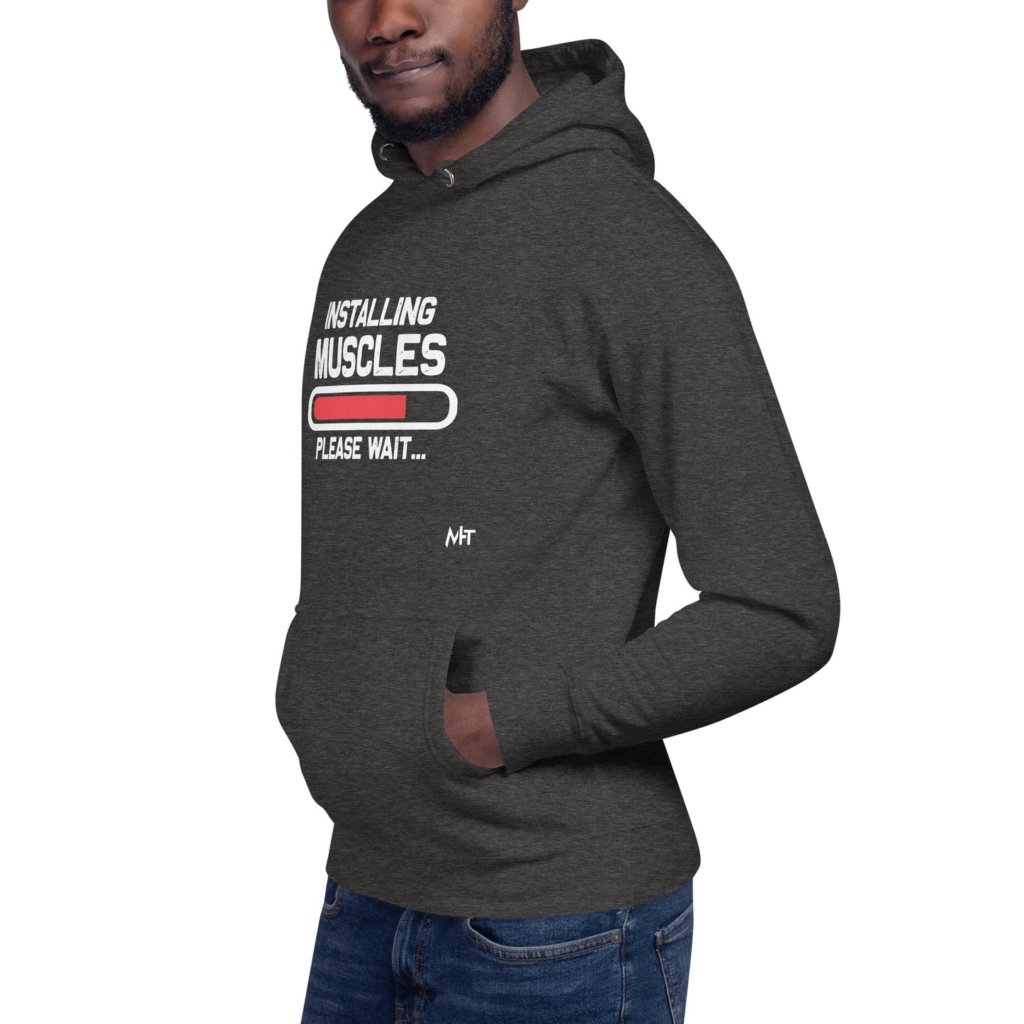 Installing Muscles Please Wait.... - Unisex Hoodie by DarkByteGear
