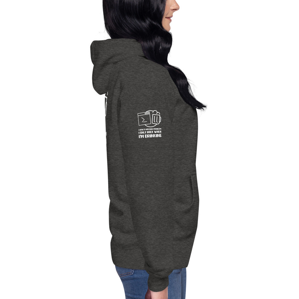 Hacking Problem - Unisex Hoodie (back print) by DarkByteGear