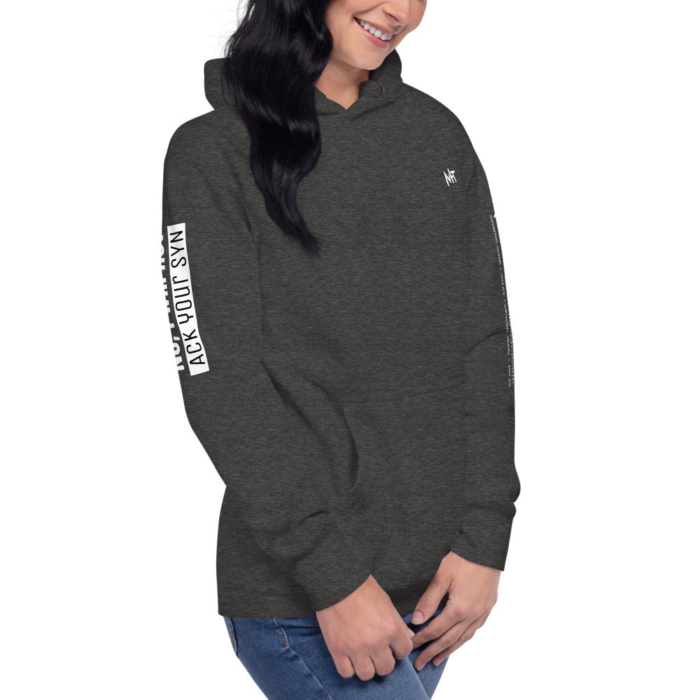No, I will not ACK your SYN - Unisex Hoodie (back print) by DarkByteGear