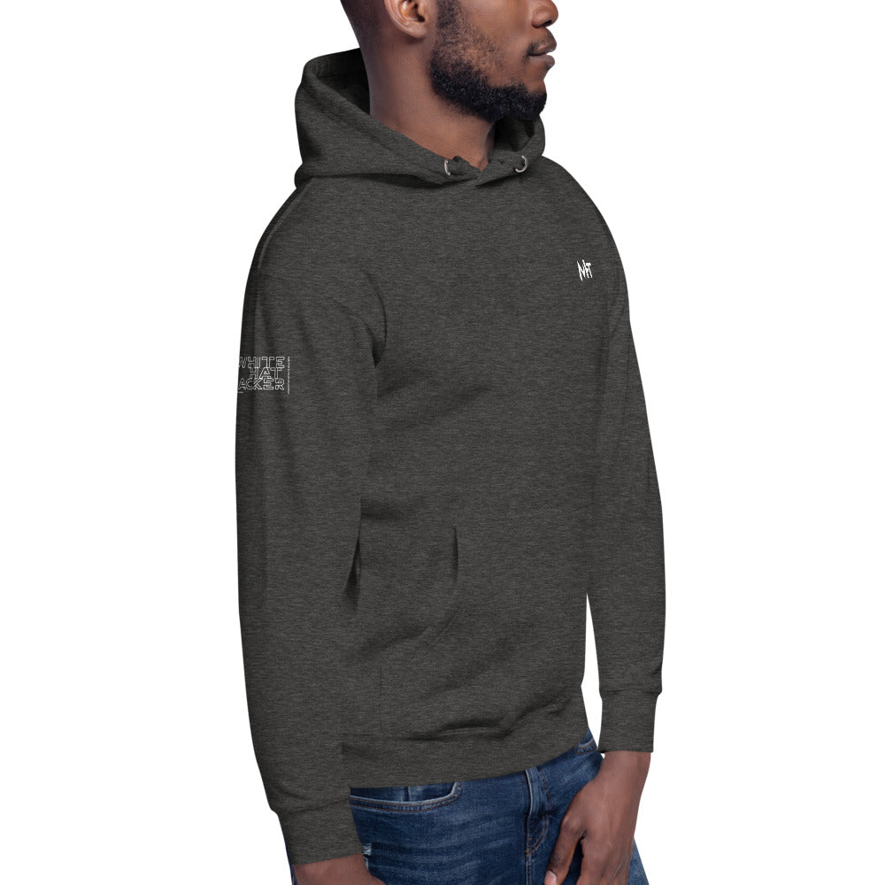 White hat hacker - Unisex Hoodie (back print) by DarkByteGear