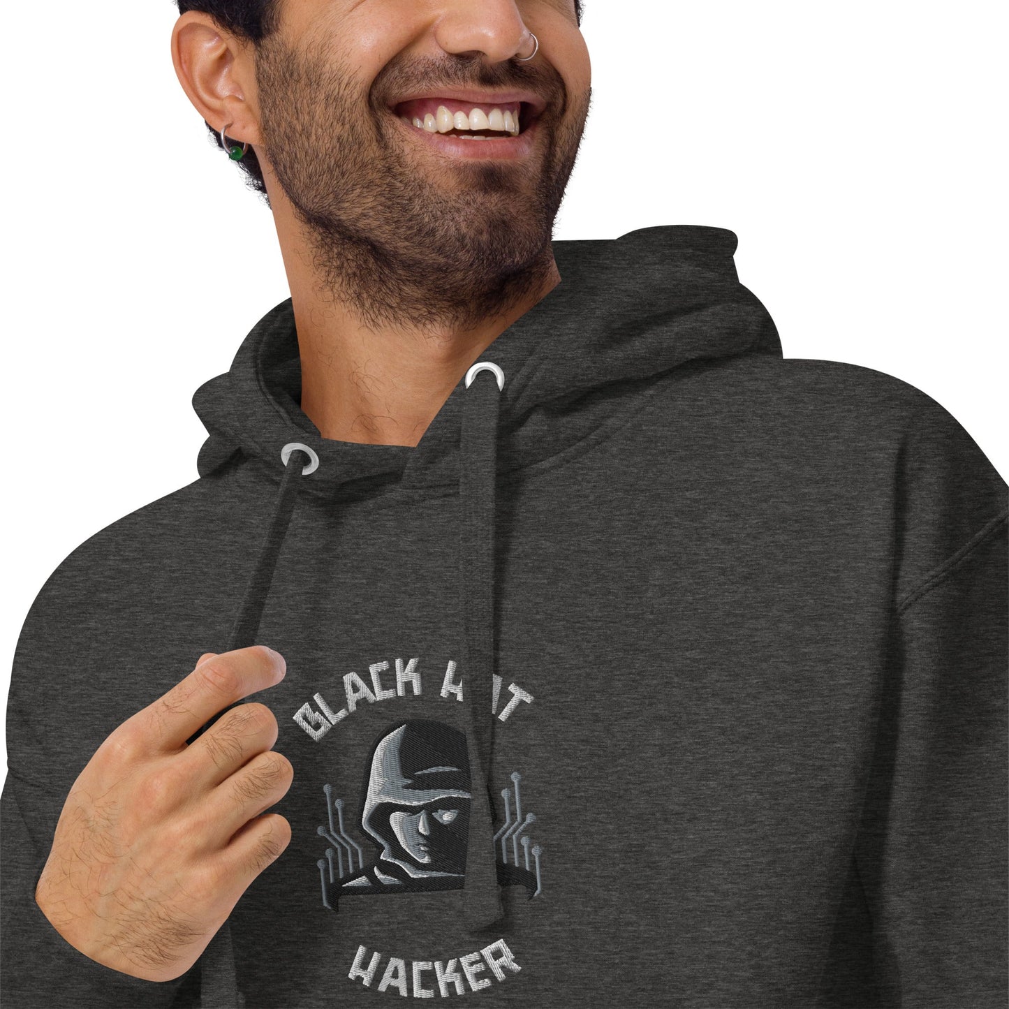 Black Hat Hacker - Unisex Hoodie (embroidered) by DarkByteGear