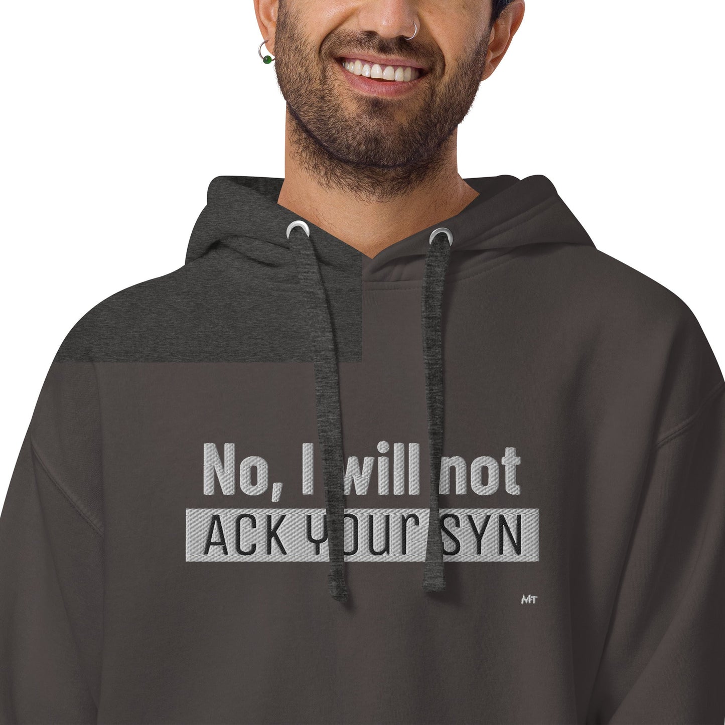 No I will not ack your sin - Unisex Hoodie (embroidered) by DarkByteGear