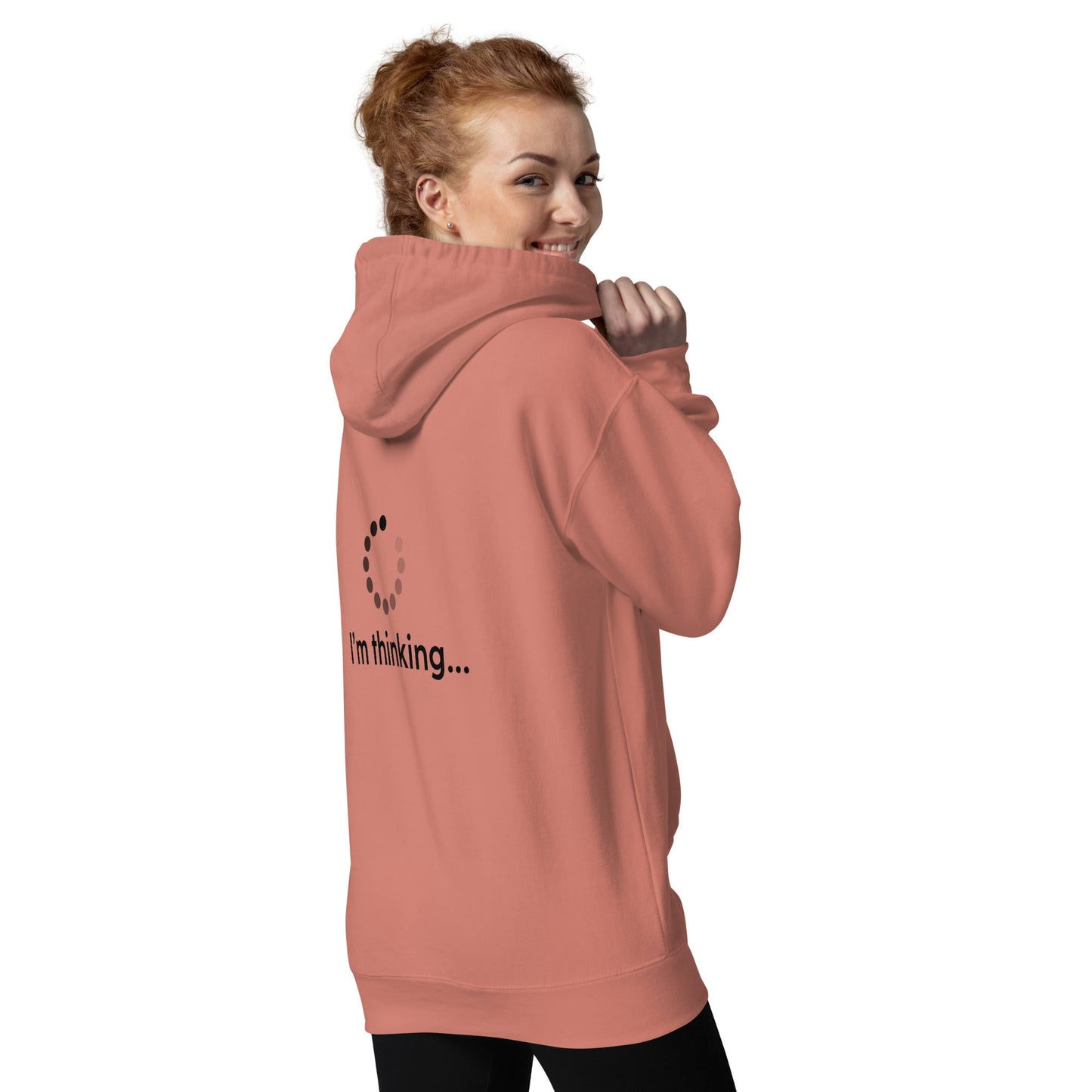 I am thinking - Unisex Hoodie ( Back Print ) by DarkByteGear