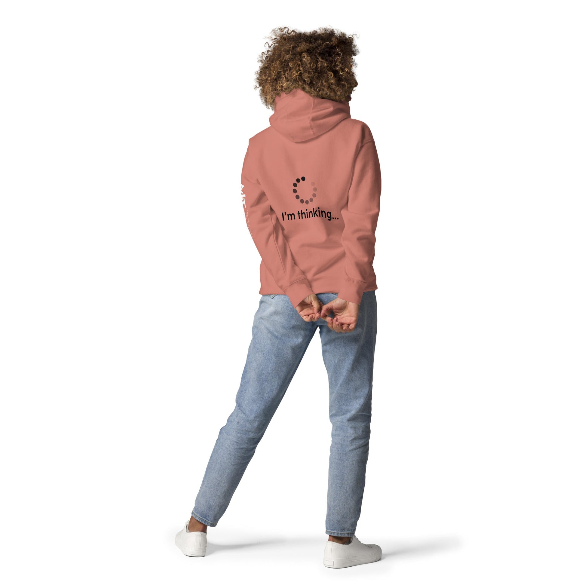 I am thinking - Unisex Hoodie ( Back Print ) by DarkByteGear