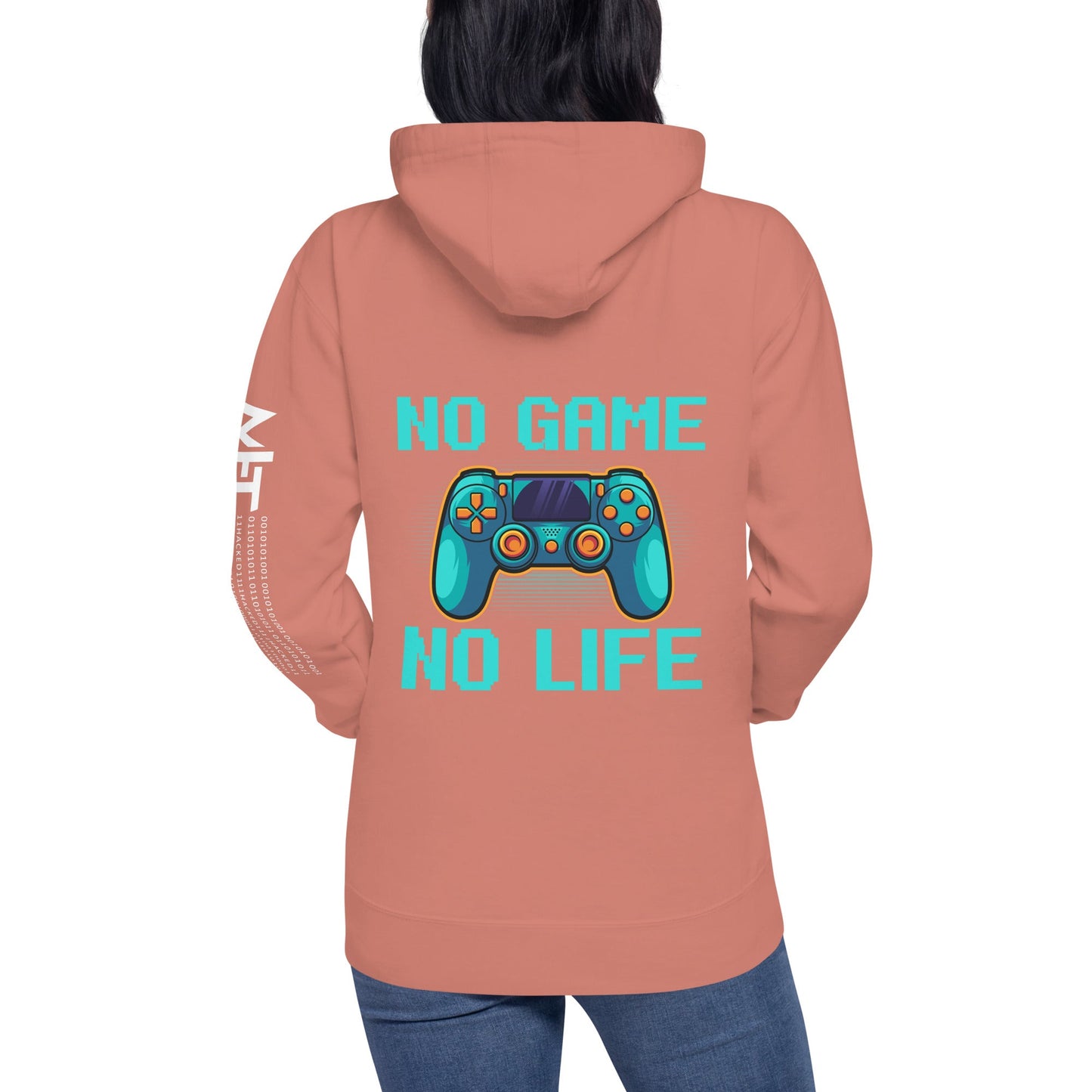 No Game; No Life - Unisex Hoodie ( Back Print ) by DarkByteGear