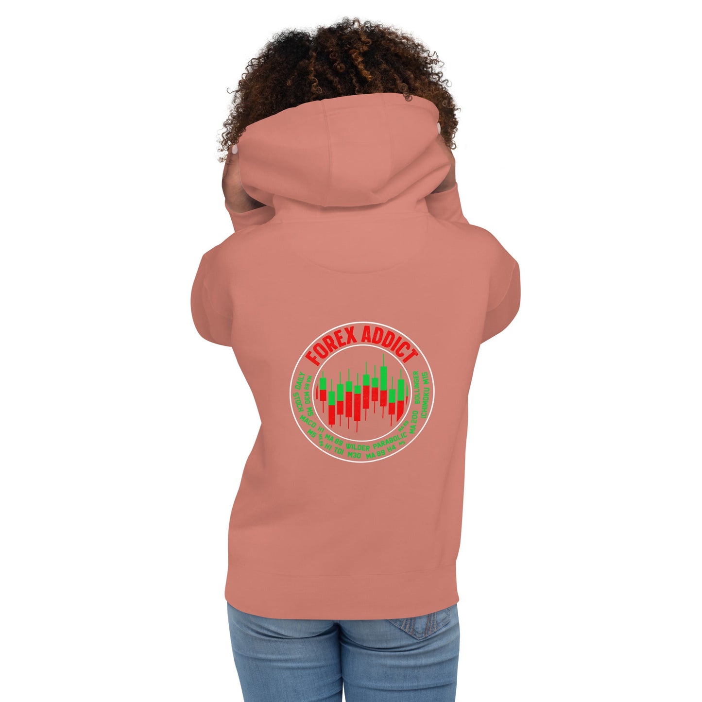 Forex Addict ( RK ) - Unisex Hoodie ( Back Print ) by DarkByteGear