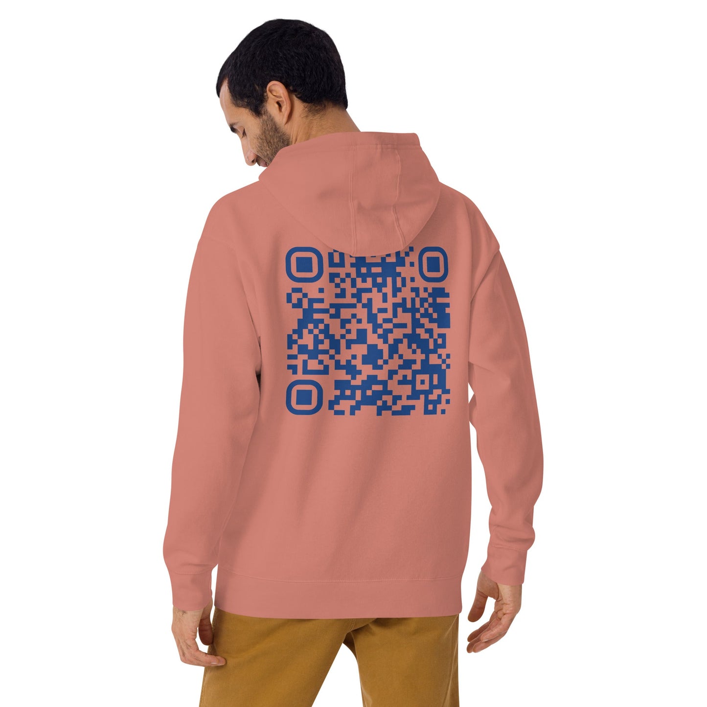 Who's the New Kid, Hacker, Developer, Gamer, Crypto King (No Logo) - Unisex Hoodie Personalized QR Code by DarkByteGear