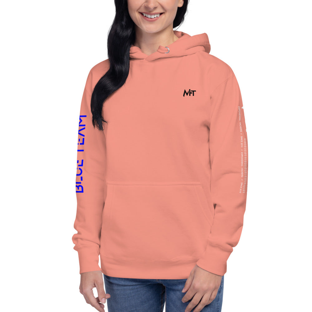 Cybersecurity Blue Team v4 - Unisex Hoodie (back print) by DarkByteGear