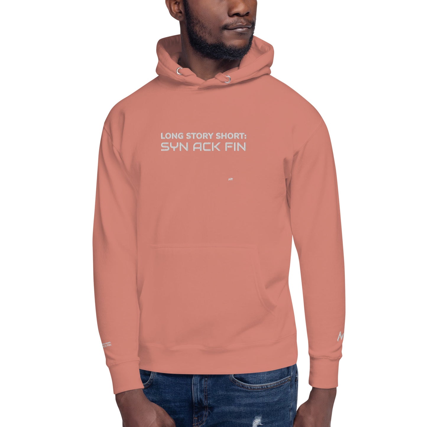 Long story short - Syn Ack Fin - Unisex Hoodie (Embroidery) by DarkByteGear