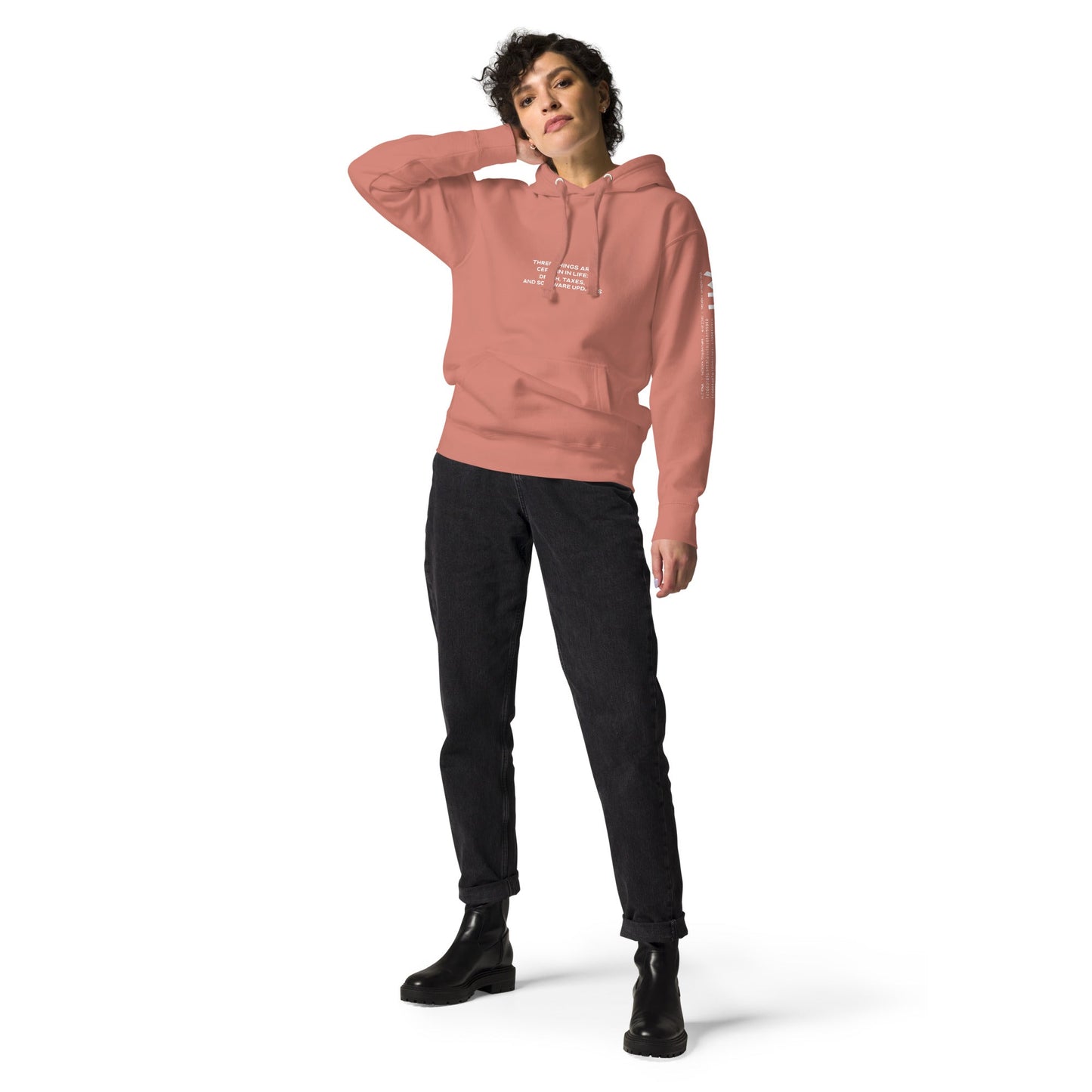 Three Things are certain in life Death, Taxes and Software Updates V1 - Unisex Hoodie by DarkByteGear