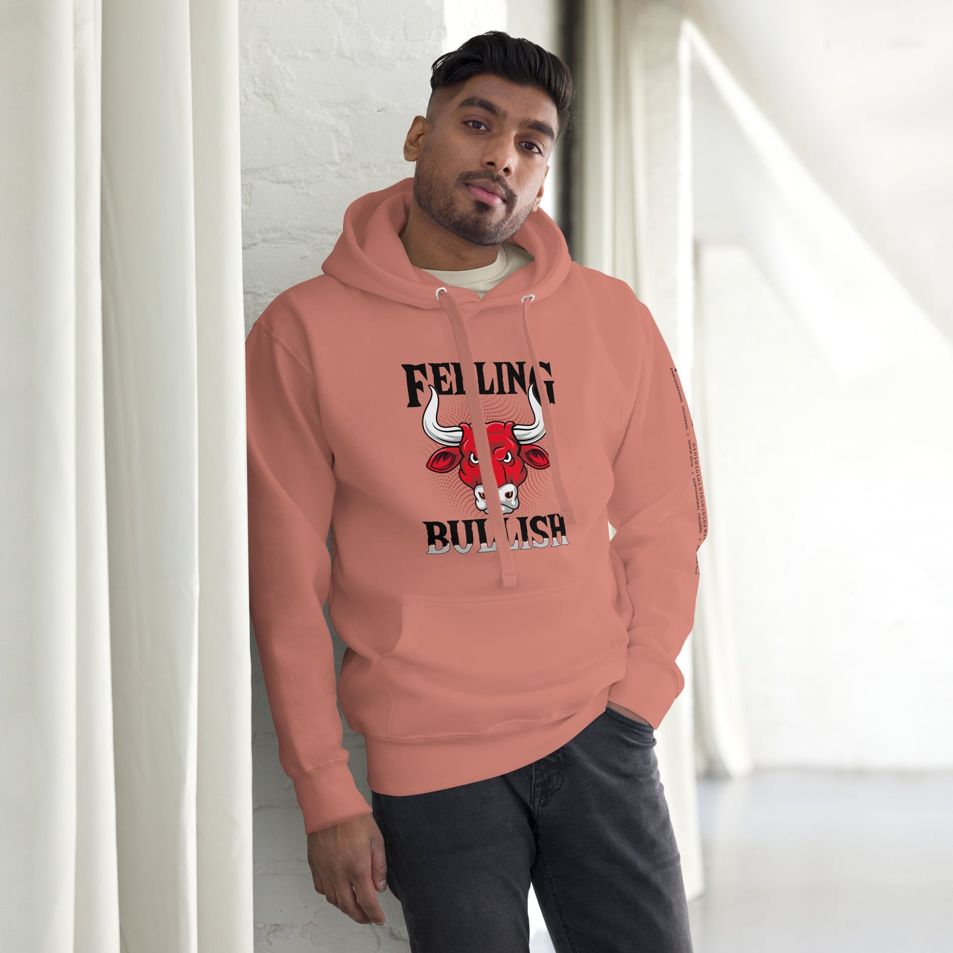 Feeling Bullish in Dark Text - Unisex Hoodie by DarkByteGear