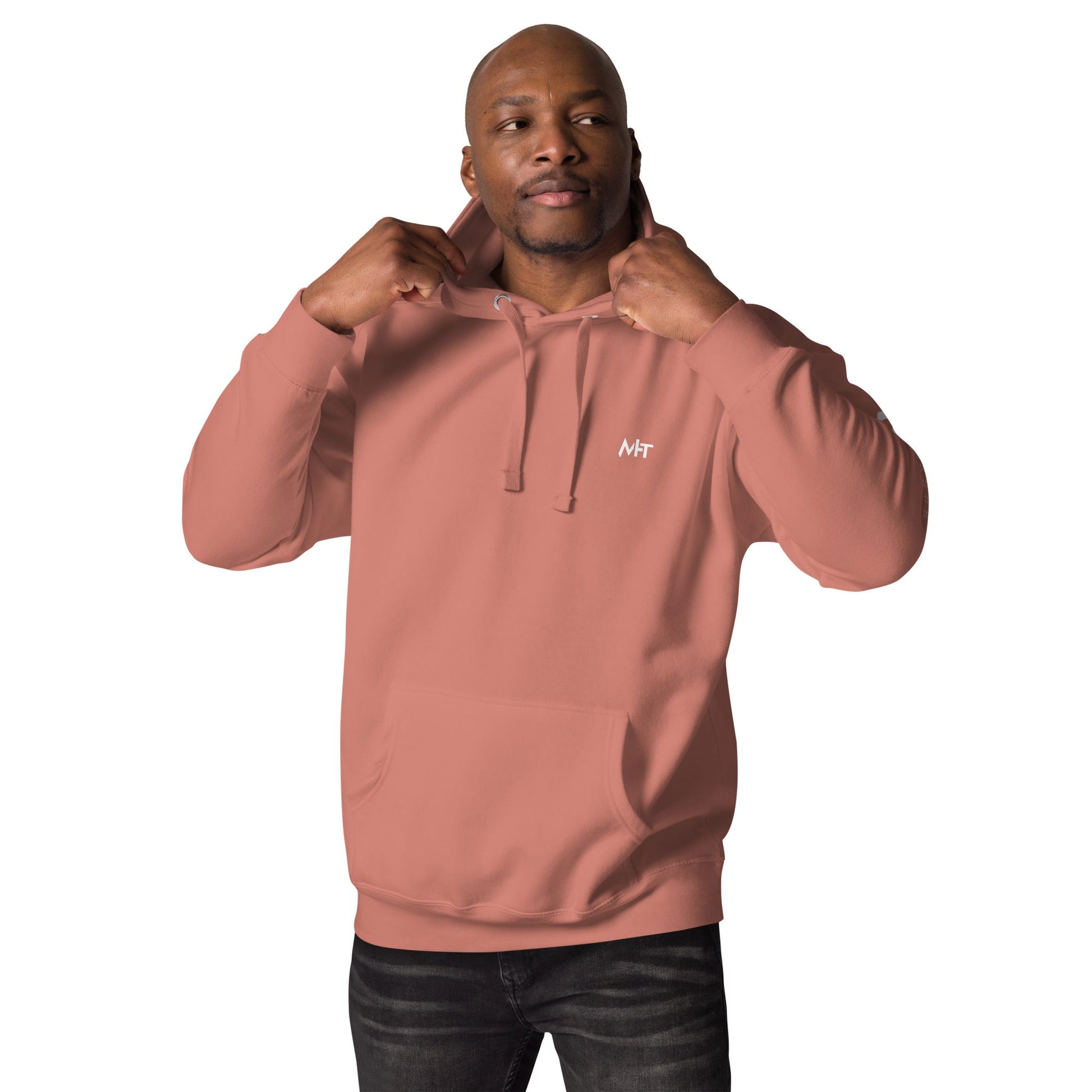 Never Give Up! Arge Quit - Unisex Hoodie ( Back Print ) by DarkByteGear